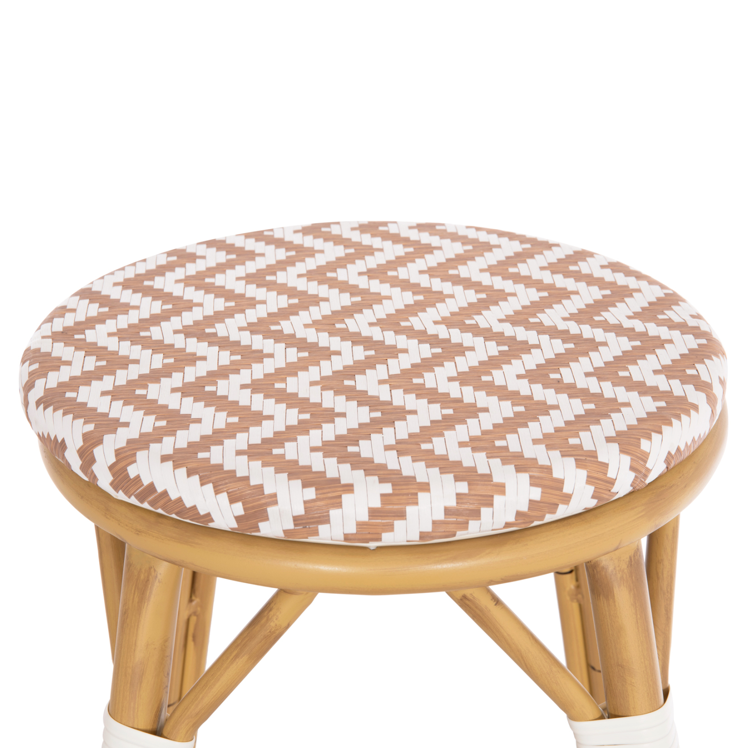 ΣΚΑΜΠΟ ΑΛΟΥΜΙΝΙΟΥ ΜΕΣ.ΥΨΟΥΣ CHINO HM6286.04 BAMBOO LOOK ΦΥΣΙΚΟ &amp; TEXTILENE 43x43x65Υεκ 5