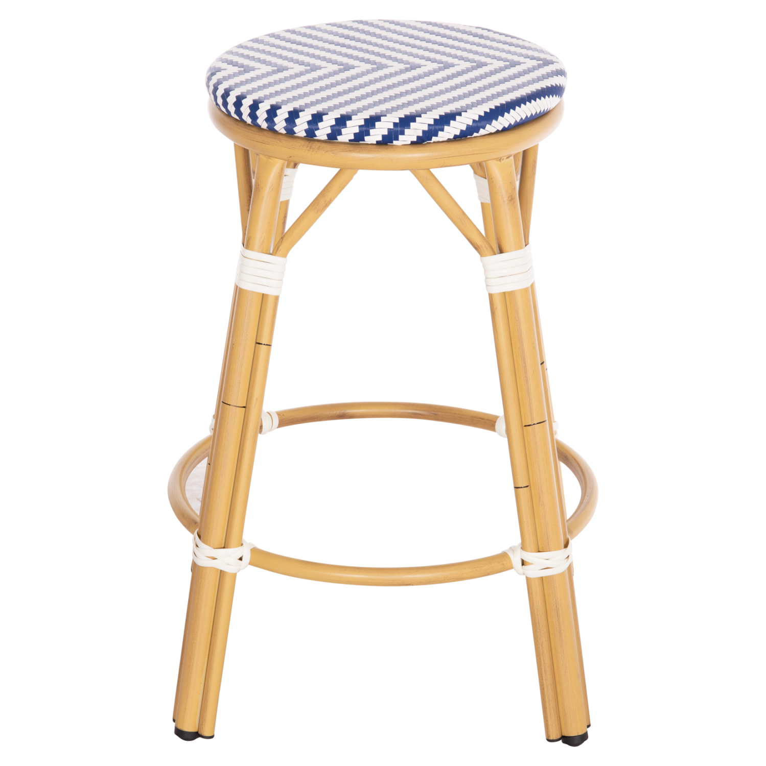 ΣΚΑΜΠΟ ΑΛΟΥΜΙΝΙΟΥ ΜΕΣ.ΥΨΟΥΣ CHINO HM6286.05 BAMBOO LOOK &amp; TEXTILENE ΜΠΛΕ 43x43x65Υεκ 3