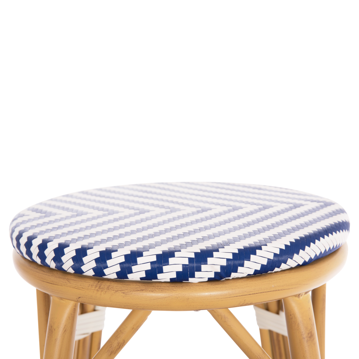 ΣΚΑΜΠΟ ΑΛΟΥΜΙΝΙΟΥ ΜΕΣ.ΥΨΟΥΣ CHINO HM6286.05 BAMBOO LOOK &amp; TEXTILENE ΜΠΛΕ 43x43x65Υεκ 5