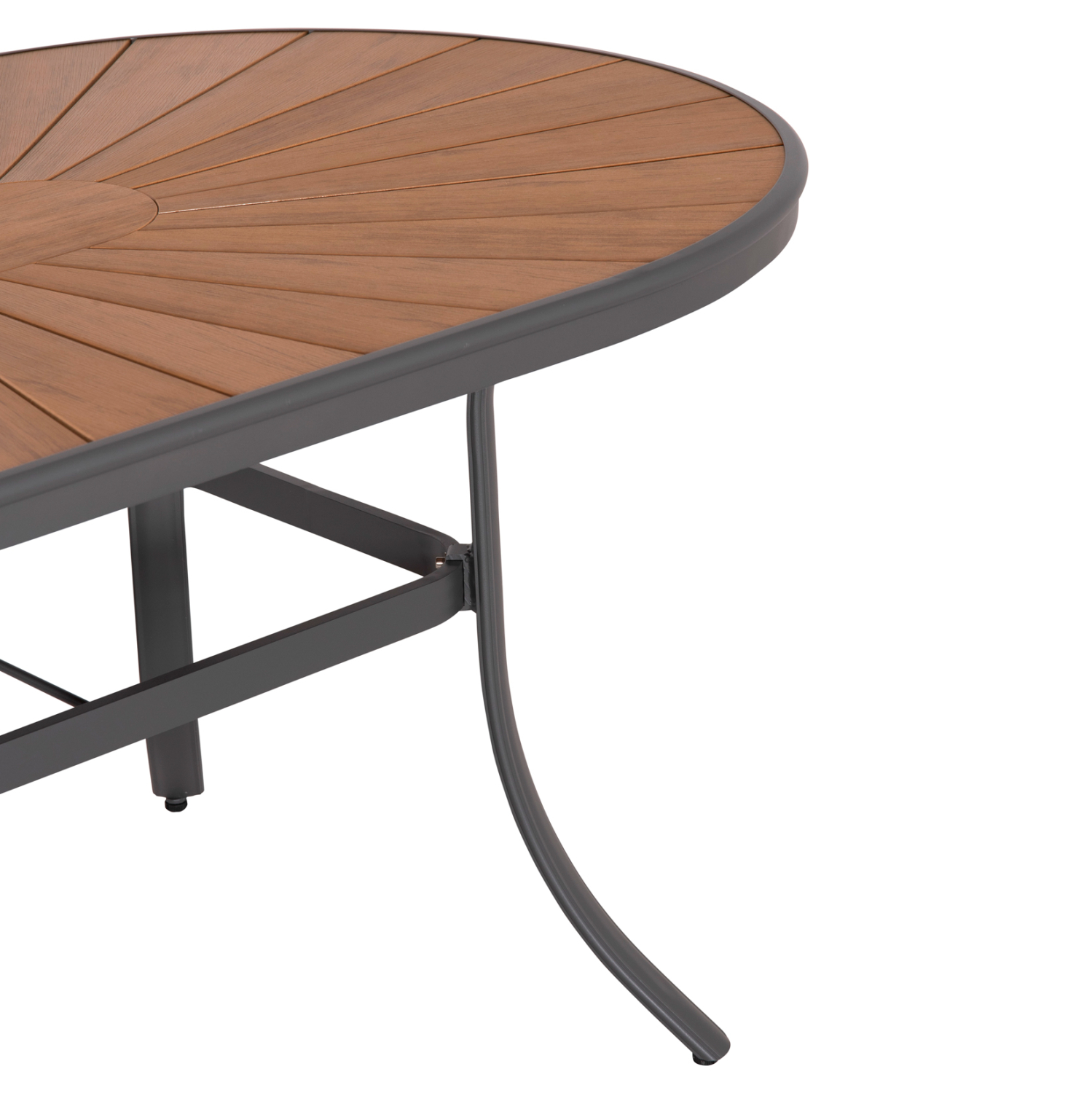 ΤΡΑΠΕΖΙ ΟΒΑΛ ΕΞ.ΧΩΡΟΥ TELAMO HM6288.01 ΑΛΟΥΜΙΝΙΟ ΑΝΘΡΑΚΙ-POLYWOOD ΦΥΣΙΚΟ 160x90x73,5Υεκ 5