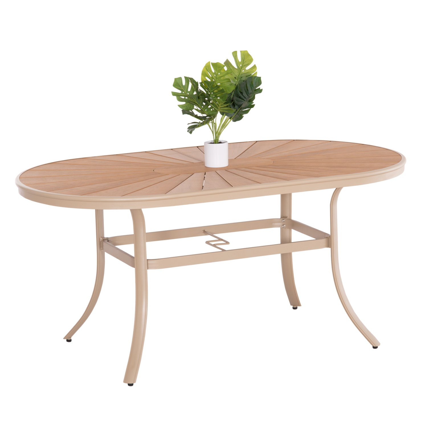 ΤΡΑΠΕΖΙ ΕΞΩΤ.ΧΩΡΟΥ TELAMO HM6288.04 ΑΛΟΥΜΙΝΙΟ ΣΑΜΠΑΝΙ &amp; POLYWOOD 160X90Χ73.5Υεκ. 1