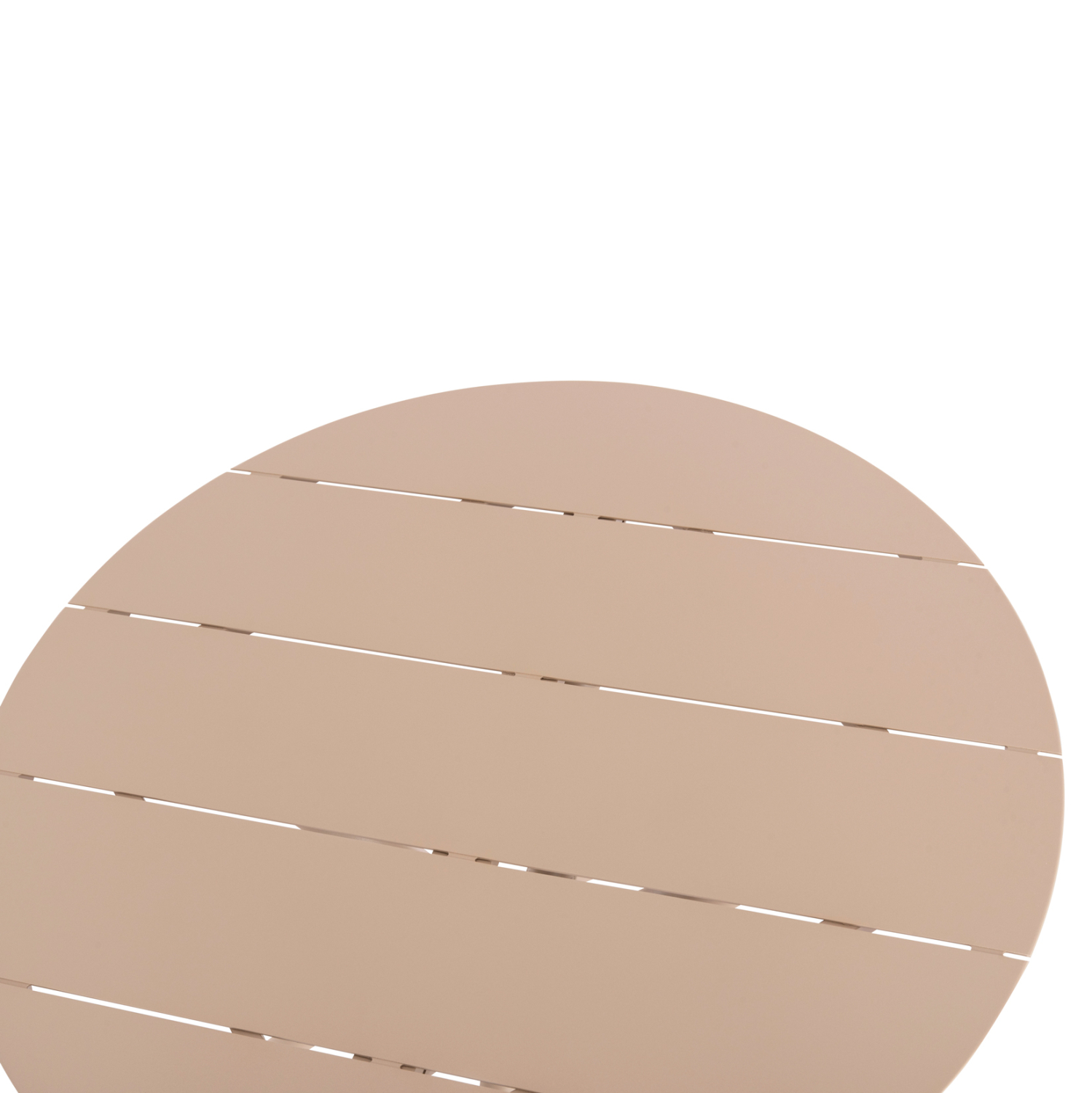 ΤΡΑΠΕΖΙ ΣΤΡΟΓΓΥΛΟ ΑΛΟΥΜΙΝΙΟΥ HIGER HM6289.04 ΚΑΠΟΥΤΣΙΝΟ Φ90x74Yεκ. 4