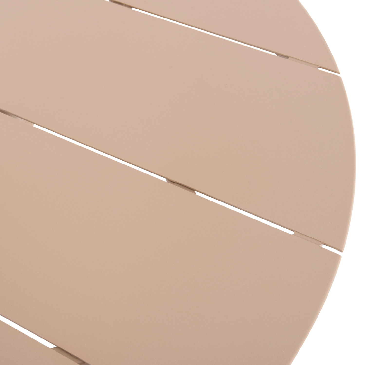 ΤΡΑΠΕΖΙ ΣΤΡΟΓΓΥΛΟ ΑΛΟΥΜΙΝΙΟΥ HIGER HM6289.04 ΚΑΠΟΥΤΣΙΝΟ Φ90x74Yεκ. 5