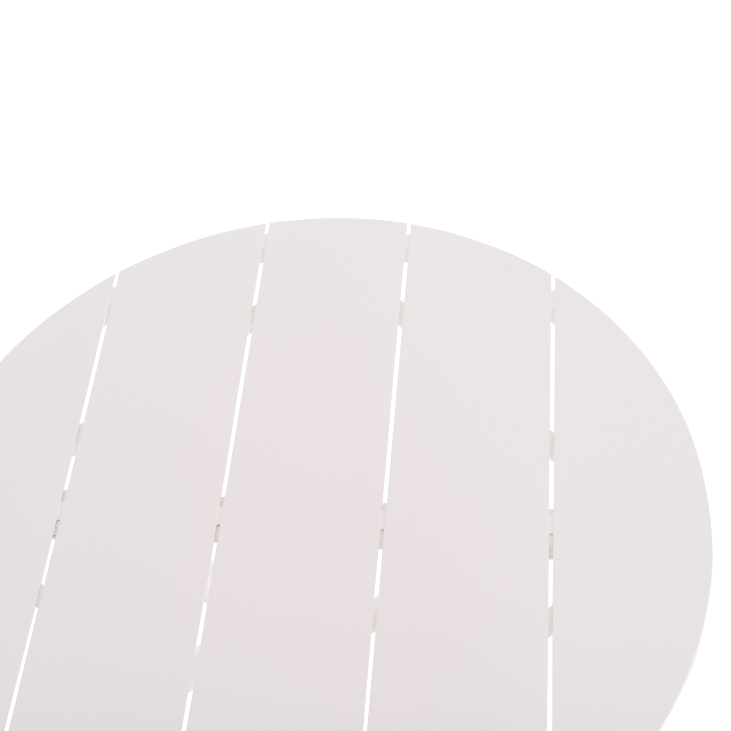 ΤΡΑΠΕΖΙ ΣΤΡΟΓΓΥΛΟ ΑΛΟΥΜΙΝΙΟΥ HIGER HM6289.02 ΛΕΥΚΟ Φ90x74Yεκ. 4