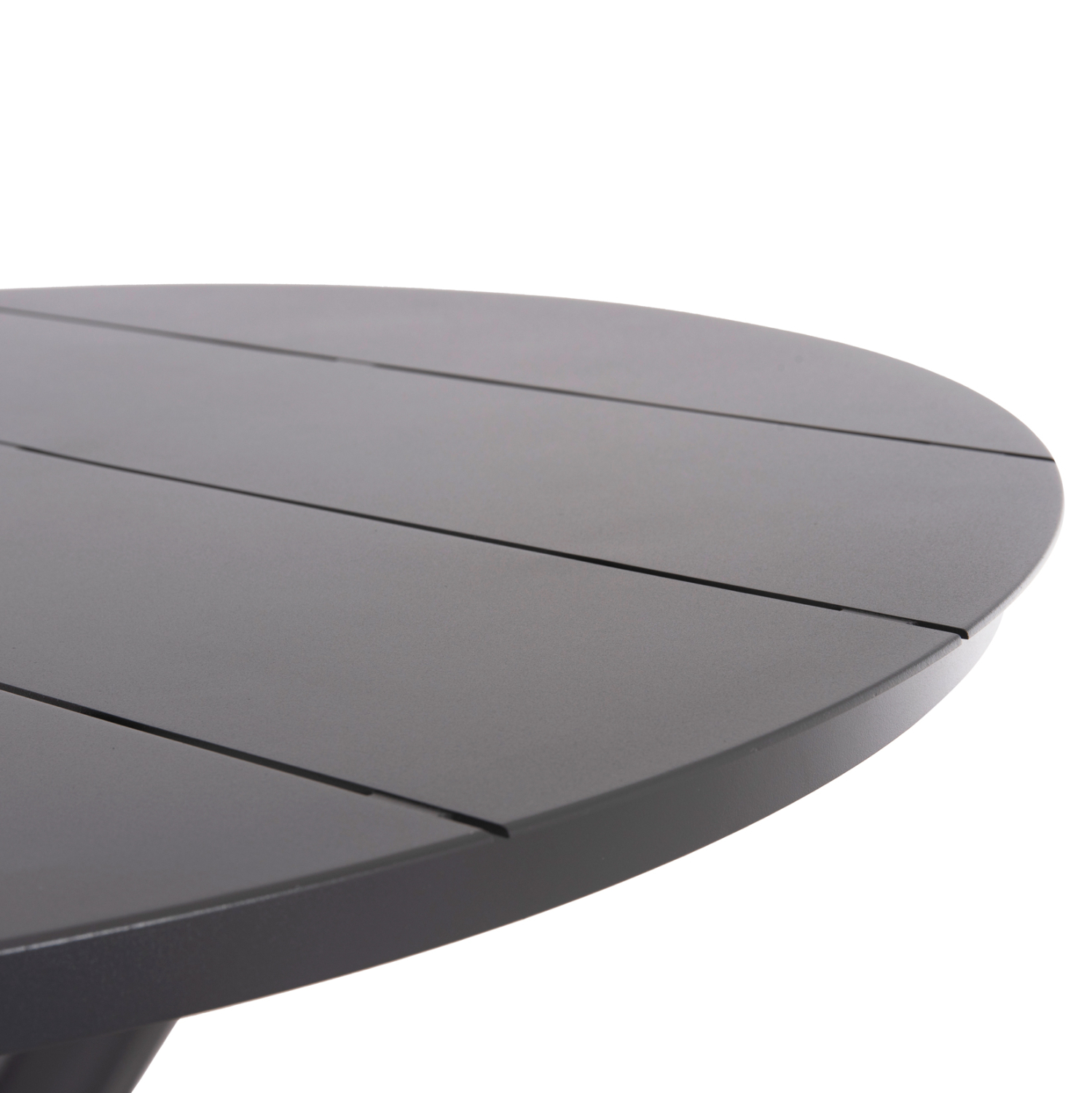 ΤΡΑΠΕΖΙ ΣΤΡΟΓΓΥΛΟ ΑΛΟΥΜΙΝΙΟΥ HIGER HM6289.01 ΓΚΡΙ Φ90x74Yεκ. 3