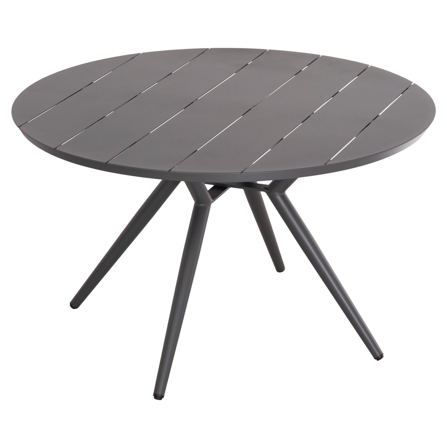 ΤΡΑΠΕΖΙ ΑΛΟΥΜΙΝΙΟΥ ΣΤΡΟΓΓΥΛΟ HIGER HM6290.01 ΓΚΡΙ Φ126x74Υεκ. 4