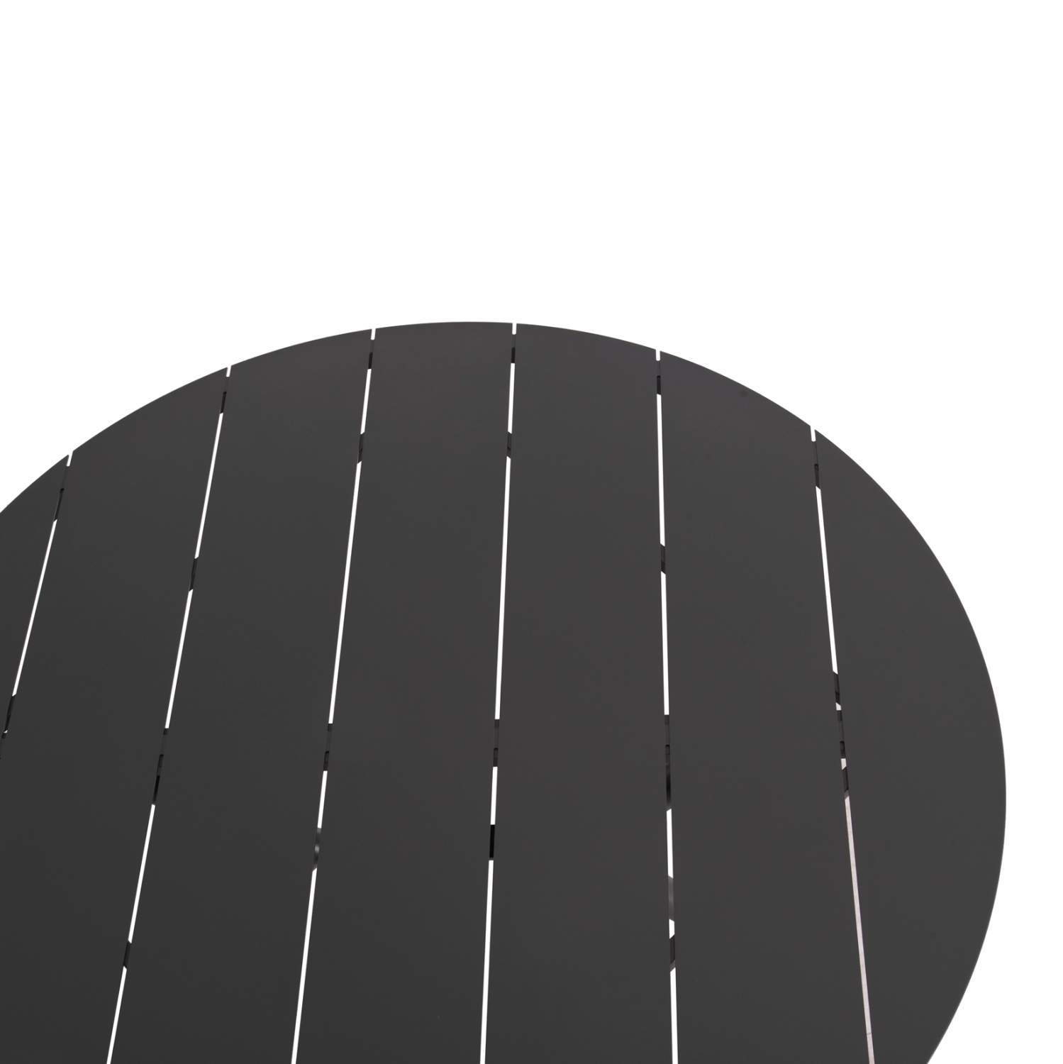 ΤΡΑΠΕΖΙ ΑΛΟΥΜΙΝΙΟΥ ΣΤΡΟΓΓΥΛΟ HIGER HM6290.01 ΓΚΡΙ Φ126x74Υεκ. 5