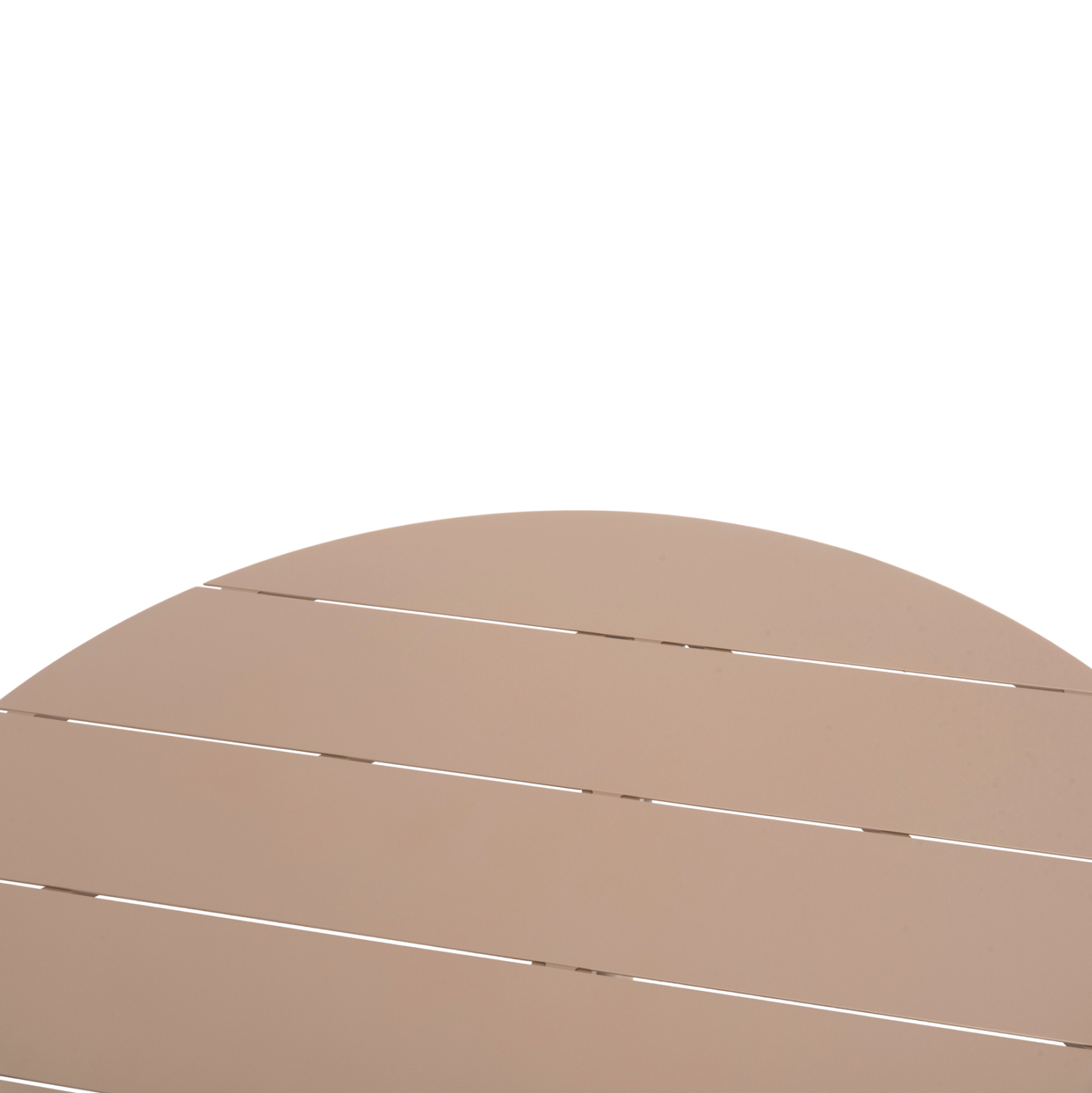 ΤΡΑΠΕΖΙ ΑΛΟΥΜΙΝΙΟΥ ΣΤΡΟΓΓΥΛΟ HIGER HM6290.04 ΚΑΠΟΥΤΣΙΝΟ Φ126x74Υεκ. 5