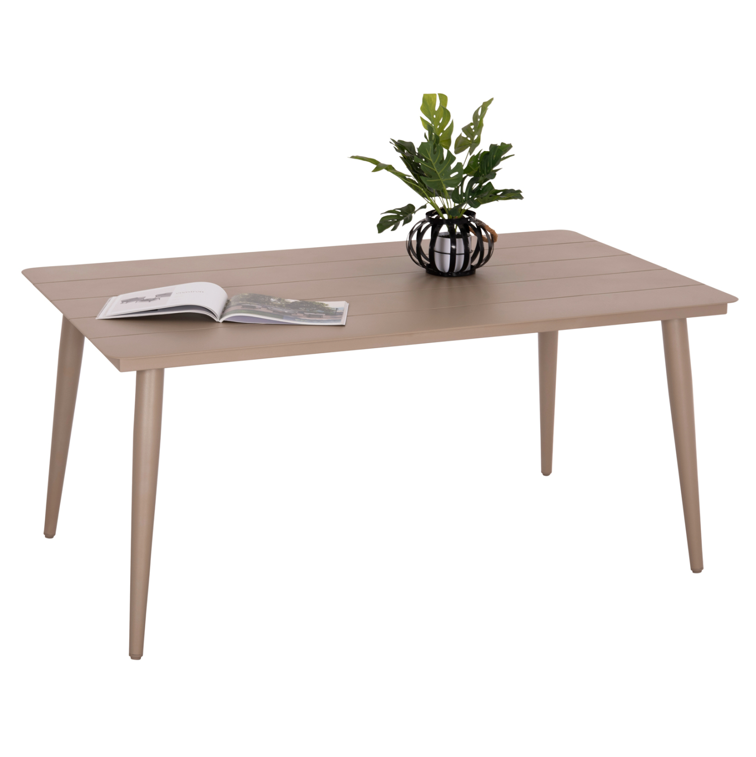 ΤΡΑΠΕΖΙ ΑΛΟΥΜΙΝΙΟΥ ΟΡΘΟΓΩΝΙΟ HIGER HM6291.04 ΚΑΠΟΥΤΣΙΝΟ 160x90x78Υεκ. 7