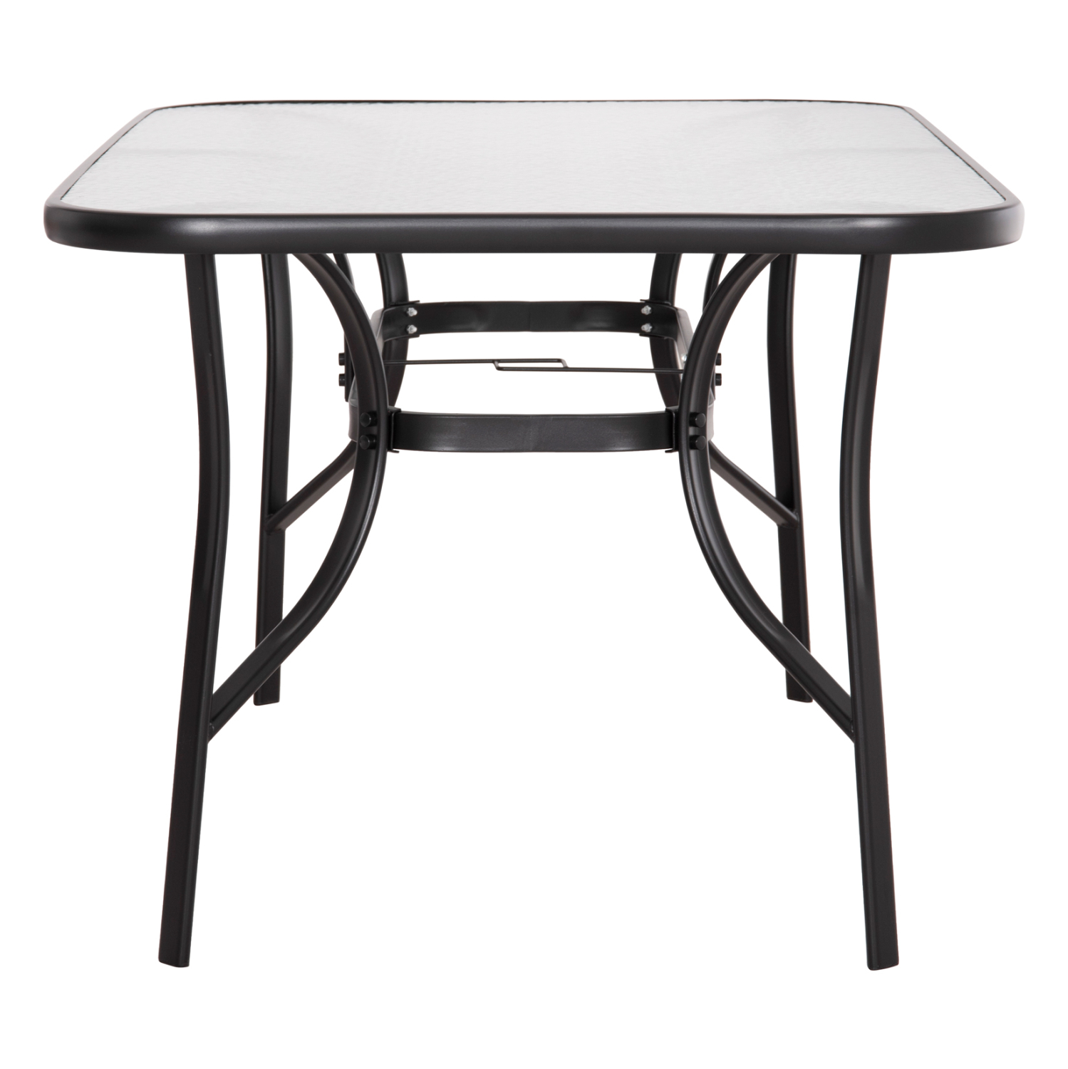 ΤΡΑΠΕΖΙ BRUNO 150X90Χ72Υεκ. ΜΕΤΑΛΛΙΚΟ ΜΑΥΡΟ ΜΕ ΓΥΑΛΙΝΗ ΕΠΙΦΑΝΕΙΑ HM5145.03 5