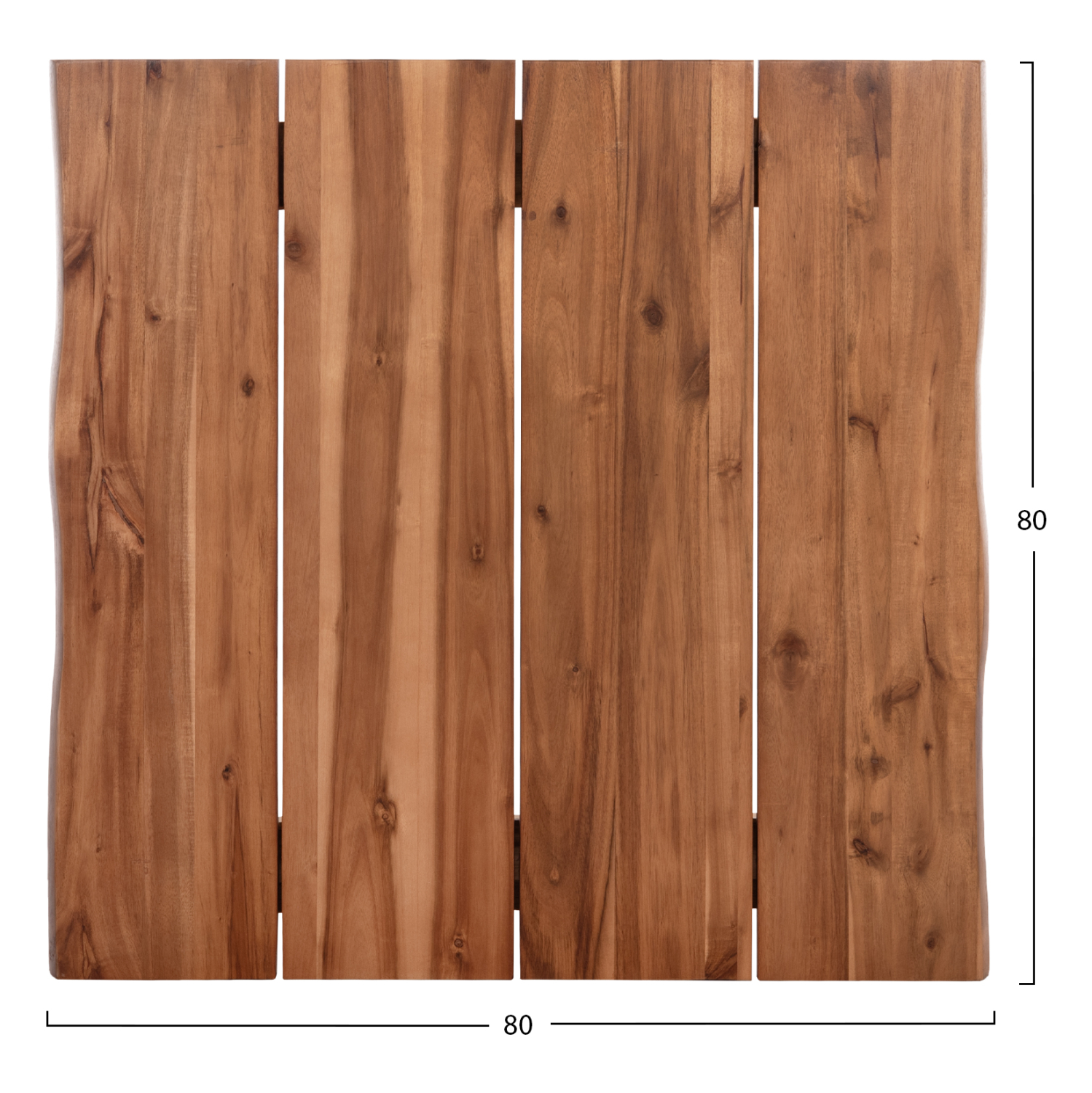 ΕΠΙΦΑΝΕΙΑ ΤΡΑΠΕΖΙΟΥ ΤΕΤΡΑΓΩΝΗ ΑΠΟ ΜΑΣΙΦ ΞΥΛΟ ΑΚΑΚΙΑΣ HM6300.01-- 80x80x3.5(πάχος) εκ. 2