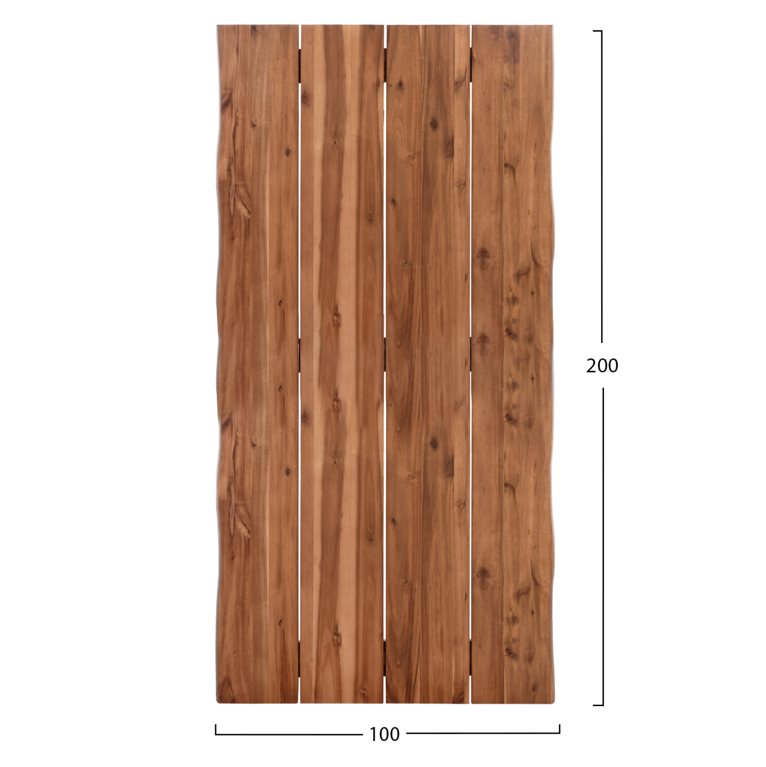 ΕΠΙΦΑΝΕΙΑ ΤΡΑΠΕΖΙΟΥ ΟΡΘΟΓΩΝΙΑ ΑΠΟ ΜΑΣΙΦ ΞΥΛΟ ΑΚΑΚΙΑΣ HM6303.01--200x100x3.5(πάχος)εκ 2