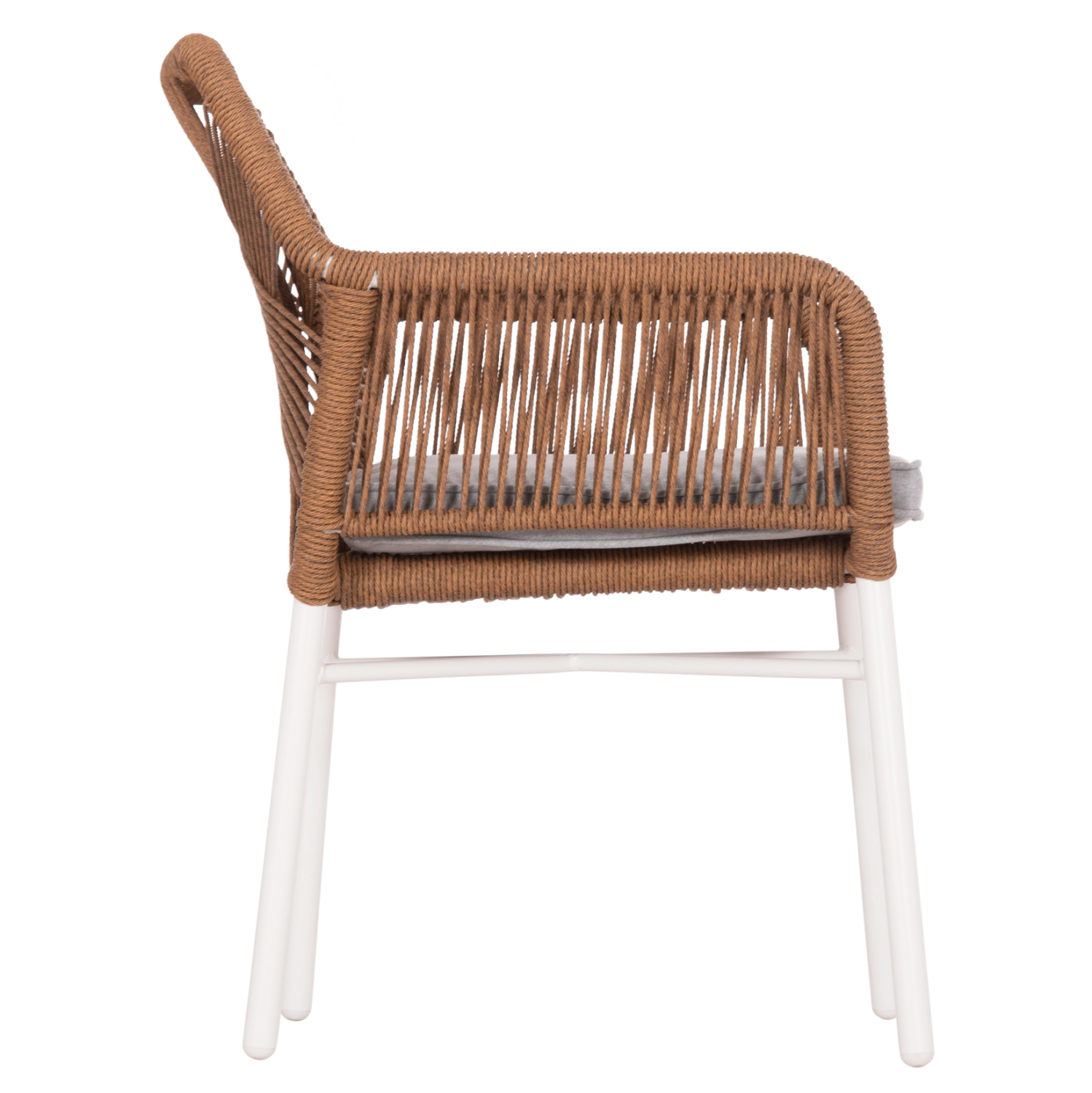 ΠΟΛΥΘΡΟΝΑ TOPIN HM6048.11 ΑΛΟΥΜΙΝΙΟ ΛΕΥΚΟ-P.E. RATTAN ΜΠΕΖ 59x63x81Υεκ 4