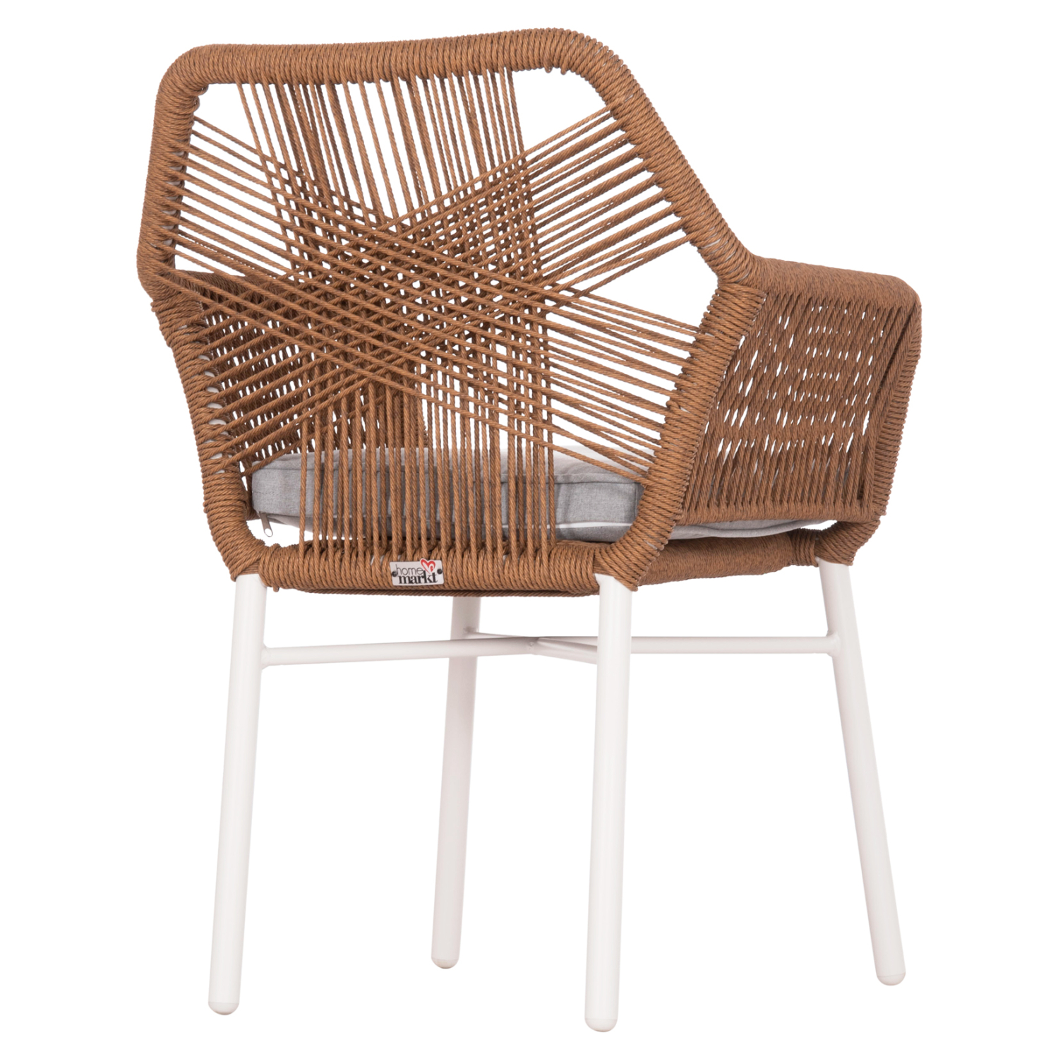 ΠΟΛΥΘΡΟΝΑ TOPIN HM6048.11 ΑΛΟΥΜΙΝΙΟ ΛΕΥΚΟ-P.E. RATTAN ΜΠΕΖ 59x63x81Υεκ 5