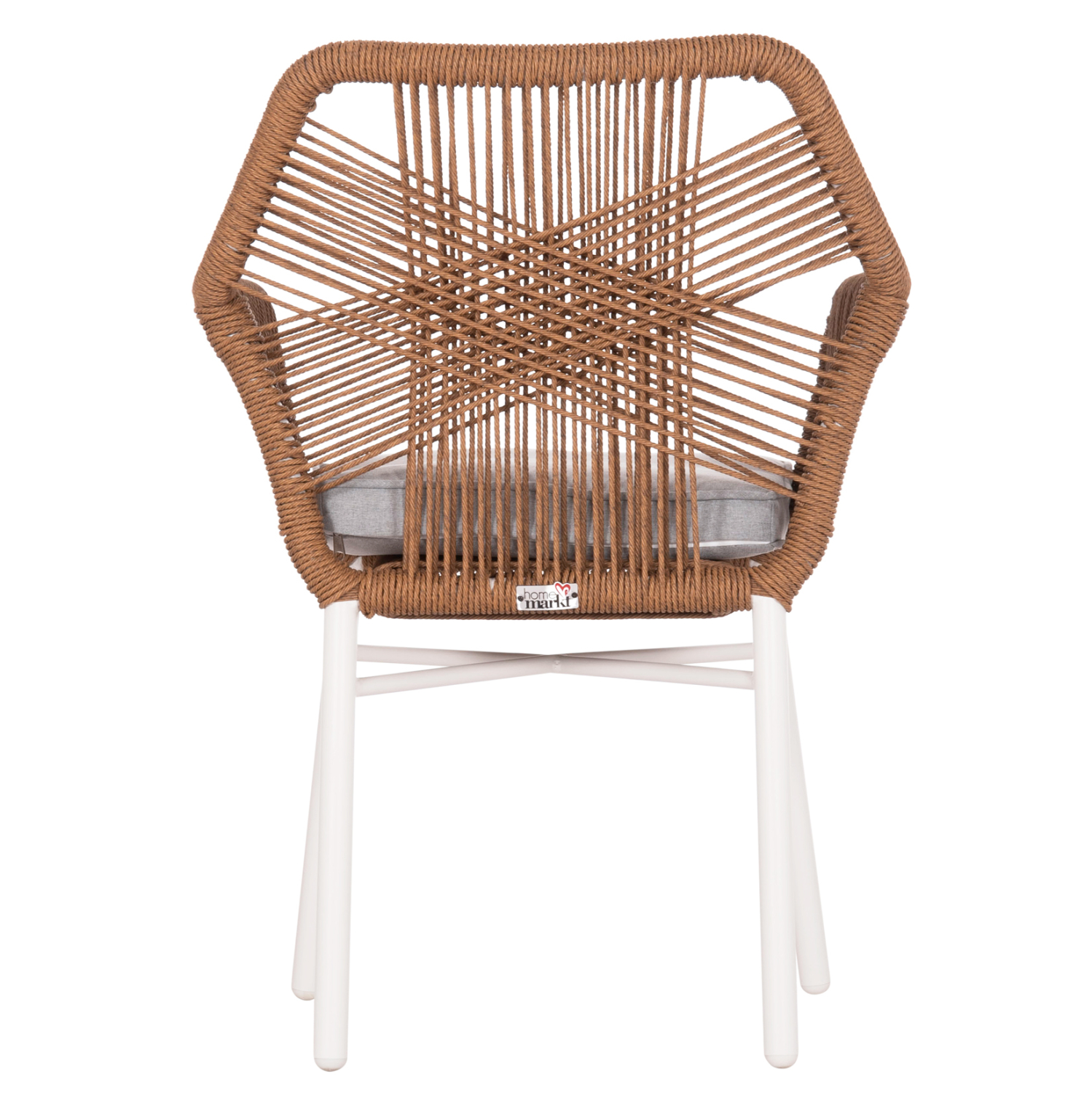 ΠΟΛΥΘΡΟΝΑ TOPIN HM6048.11 ΑΛΟΥΜΙΝΙΟ ΛΕΥΚΟ-P.E. RATTAN ΜΠΕΖ 59x63x81Υεκ 6