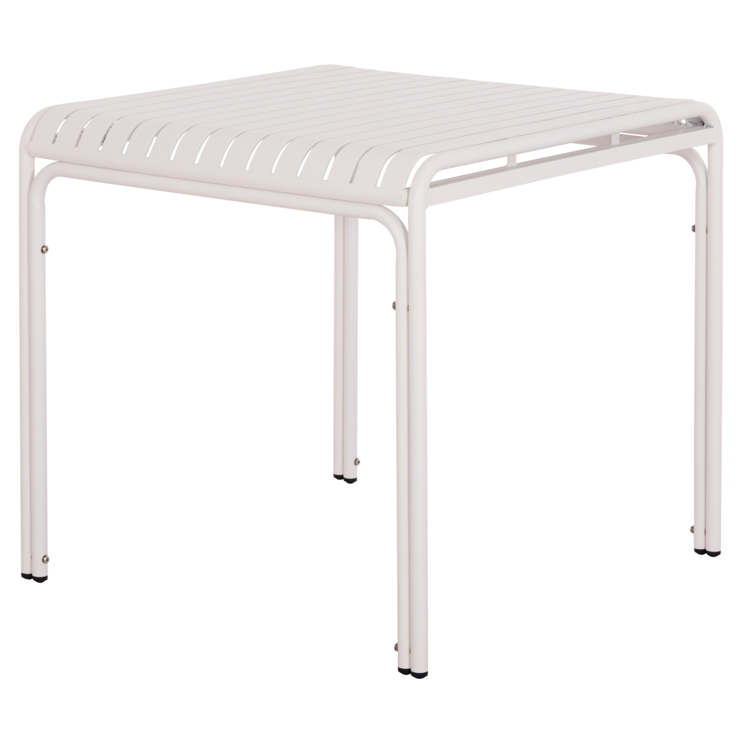 ΤΡΑΠΕΖΙ ΤΕΤΡΑΓΩΝΟ ΑΛΟΥΜΙΝΙΟΥ RACHEL HM6338.02 ΛΕΥΚΟ 80x80x75Υεκ. 6