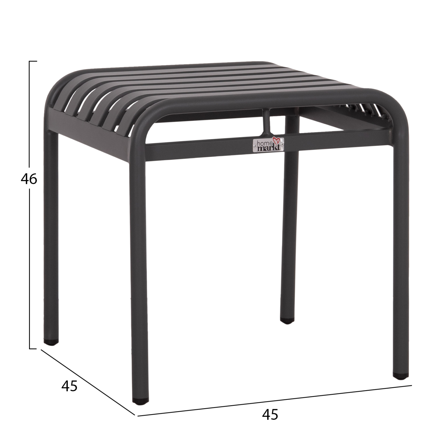 ΣΚΑΜΠΟ ΑΛΟΥΜΙΝΙΟΥ RACHEL HM6340.01 ΓΚΡΙ 45x45x46Υεκ. 2