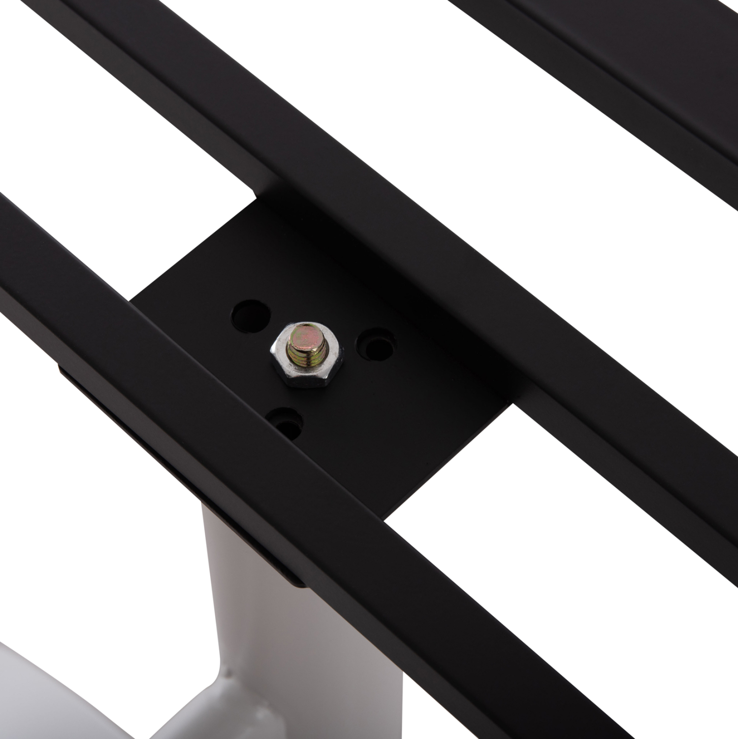 ΒΑΣΗ ΤΡΑΠΕΖΙΟΥ ΑΛΟΥΜΙΝΙΟΥ ΔΙΠΛΗ HM461.12 ΛΕΥΚΗ ΜΕ ΡΕΓΟΥΛΑΤΟΡΟΥΣ 100x60x73Υεκ. 10