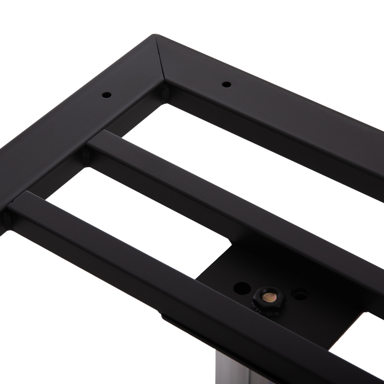 ΒΑΣΗ ΤΡΑΠΕΖΙΟΥ ΑΛΟΥΜΙΝΙΟΥ ΔΙΠΛΗ HM461.13 ΧΡΩΜΙΟΥ ΜΕ ΡΕΓΟΥΛΑΤΟΡΟΥΣ 100x60x73Υεκ. 6