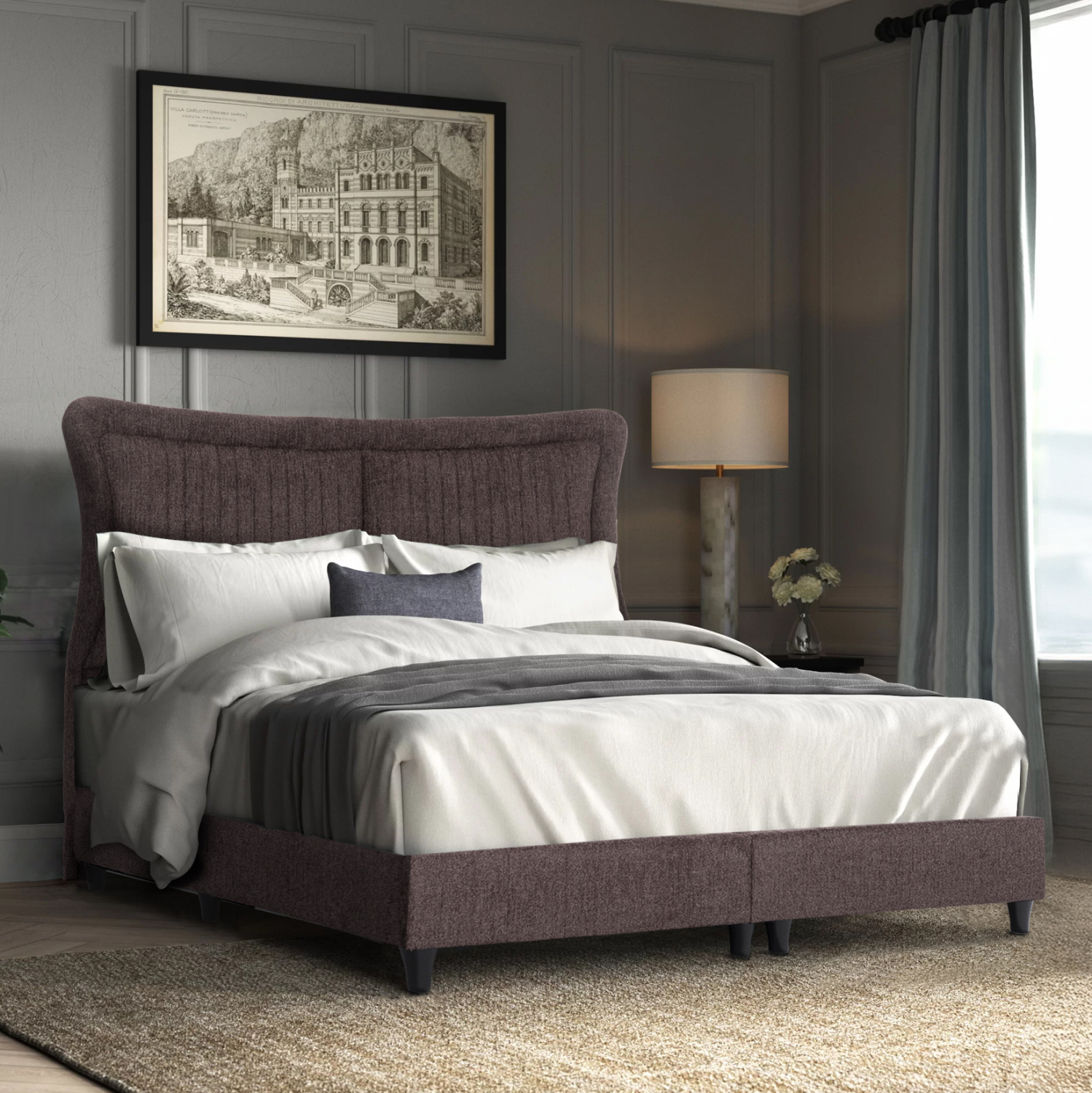 ΚΡEΒΑΤΙ ΔΙΠΛΟ NESTOR HM715.02 ΥΦΑΣΜΑ TEDDY ΚΑΦΕ--ΓΙΑ ΣΤΡΩΜΑ 160x200εκ. 2