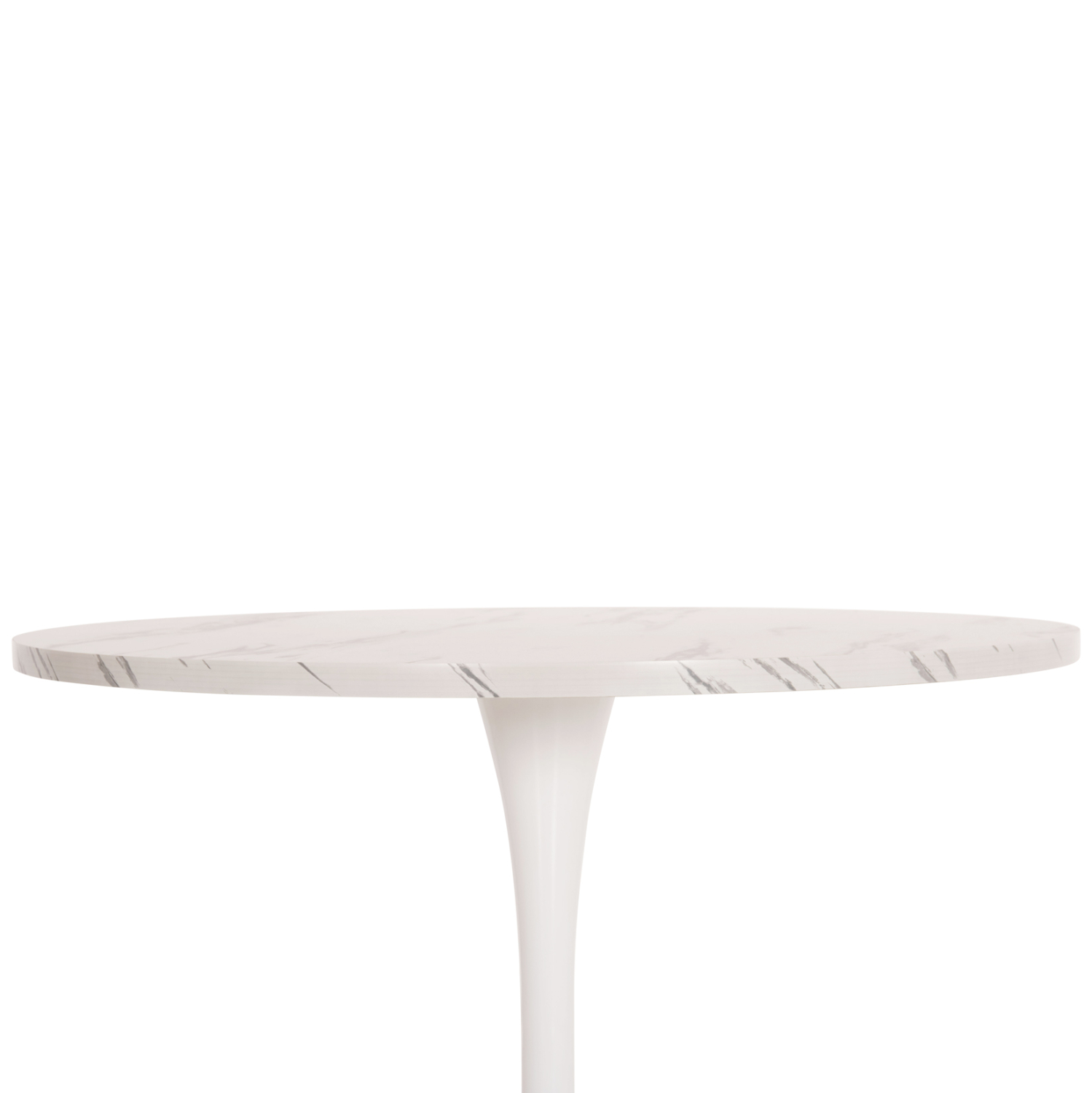 ΤΡΑΠΕΖΙ ΤΡΑΠΕΖΑΡΙΑΣ ROLLO HM9421.11 ΣΤΡΟΓΓΥΛΟ WHITE MARBLE Φ90x74Υεκ. 4