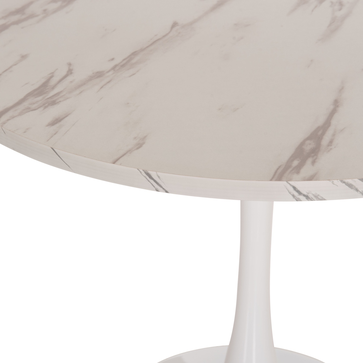 ΤΡΑΠΕΖΙ ΤΡΑΠΕΖΑΡΙΑΣ ROLLO HM9421.11 ΣΤΡΟΓΓΥΛΟ WHITE MARBLE Φ90x74Υεκ. 6