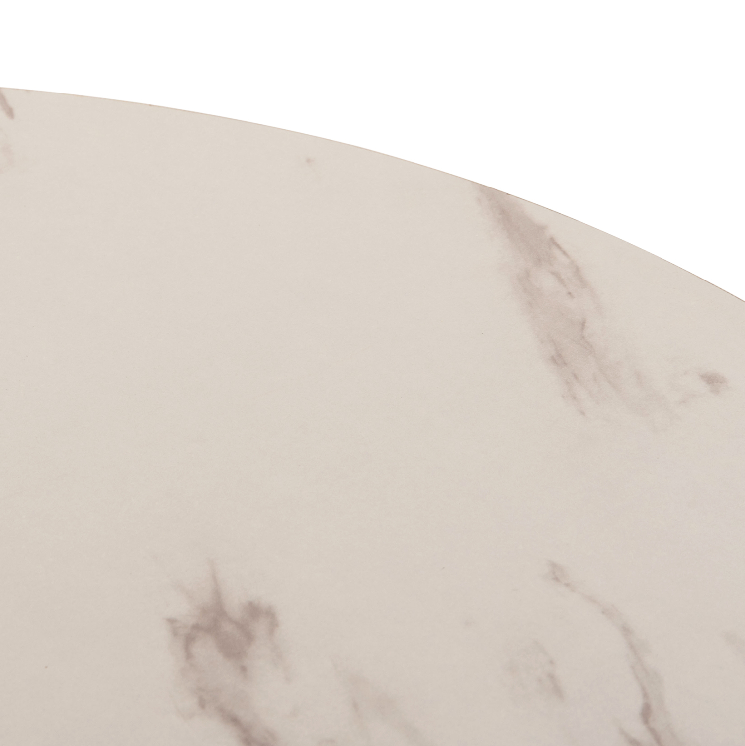 ΤΡΑΠΕΖΙ ΤΡΑΠΕΖΑΡΙΑΣ ROLLO HM9421.11 ΣΤΡΟΓΓΥΛΟ WHITE MARBLE Φ90x74Υεκ. 9