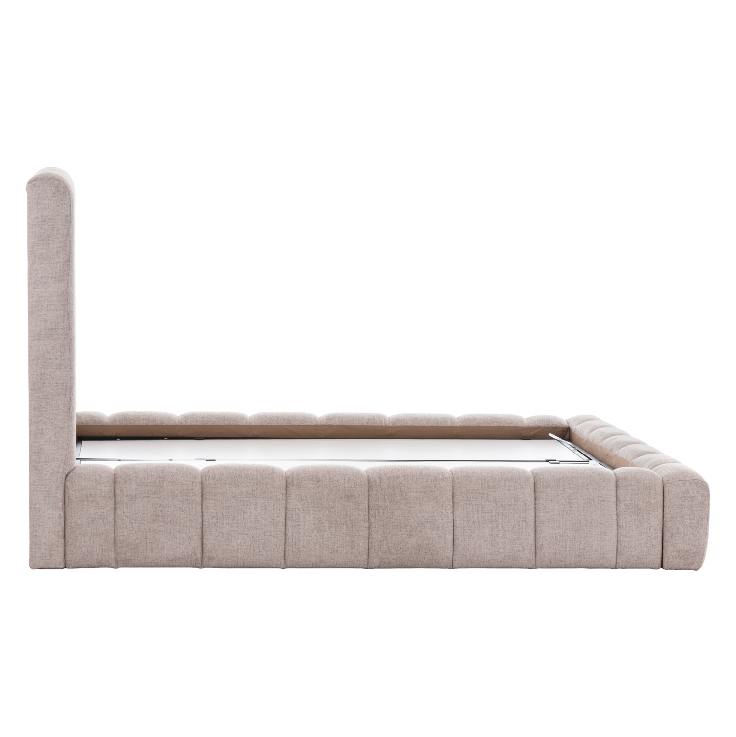 ΚΡΕΒΑΤΙ REMO ΜΕ ΑΠΟΘΗΚΕΥΤΙΚΟ ΧΩΡΟ HM719.10 ΥΦΑΣΜΑ TEDDY ΜΠΕΖ-ΓΙΑ ΣΤΡΩΜΑ 160x200εκ 5
