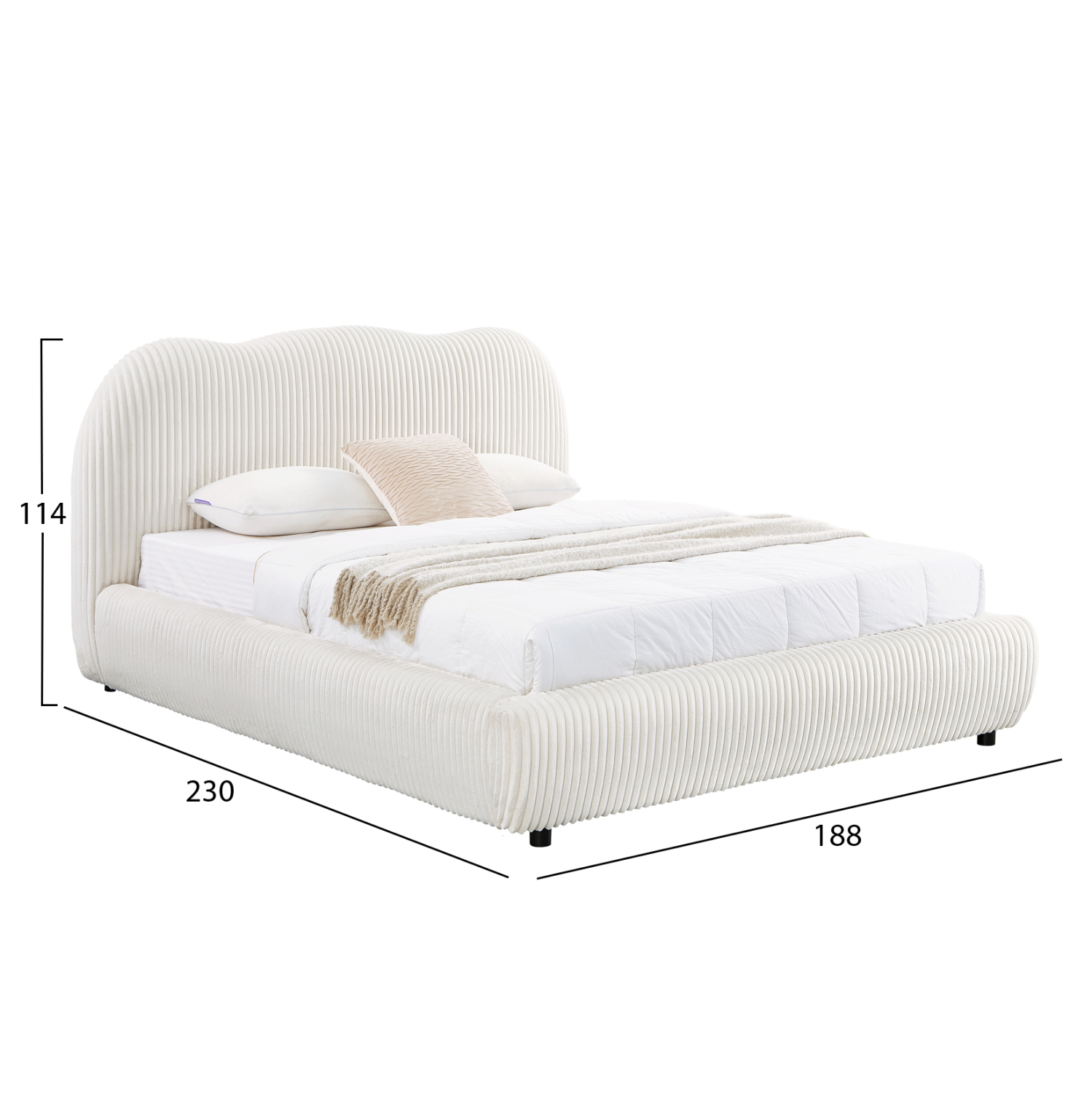 ΚΡΕΒΑΤΙ ΜΕ ΑΠΟΘ.ΧΩΡΟ KALLY HM729.03 ΜΠΕΖ FAUX FUR ΥΦΑΣΜΑ--ΓΙΑ ΣΤΡΩΜΑ 160x200εκ 3