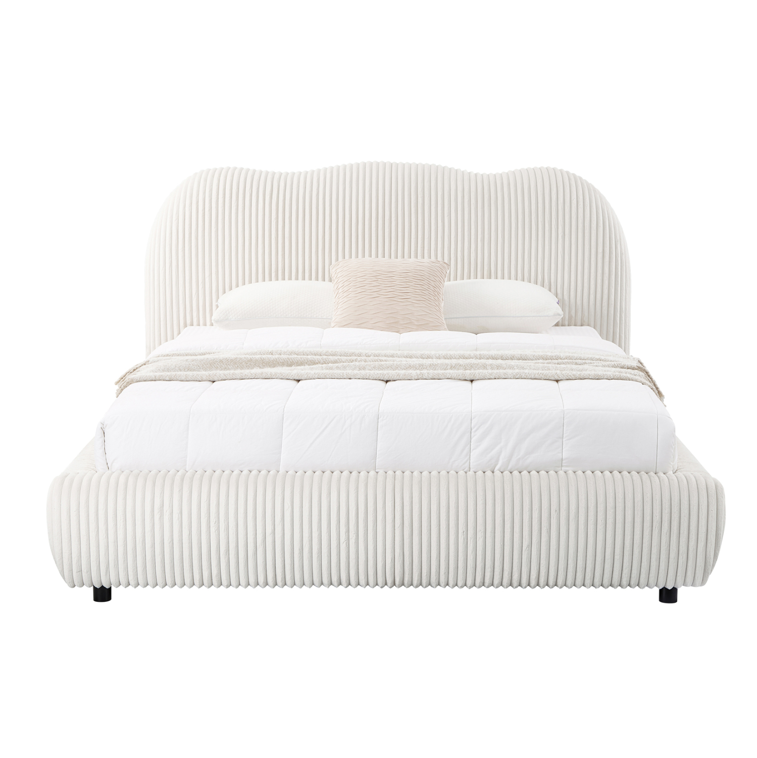 ΚΡΕΒΑΤΙ ΜΕ ΑΠΟΘ.ΧΩΡΟ KALLY HM729.03 ΜΠΕΖ FAUX FUR ΥΦΑΣΜΑ--ΓΙΑ ΣΤΡΩΜΑ 160x200εκ 4