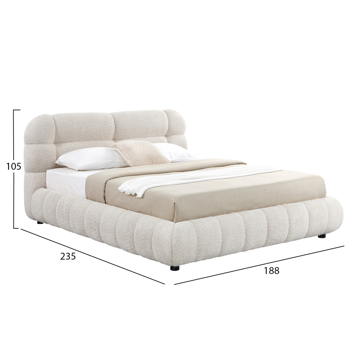 ΚΡΕΒΑΤΙ ΜΕ ΑΠΟΘ.ΧΩΡΟ MOLEN HM730.03 ΜΠΕΖ ΜΠΟΥΚΛΕ ΥΦΑΣΜΑ--ΓΙΑ ΣΤΡΩΜΑ 160x200εκ 3