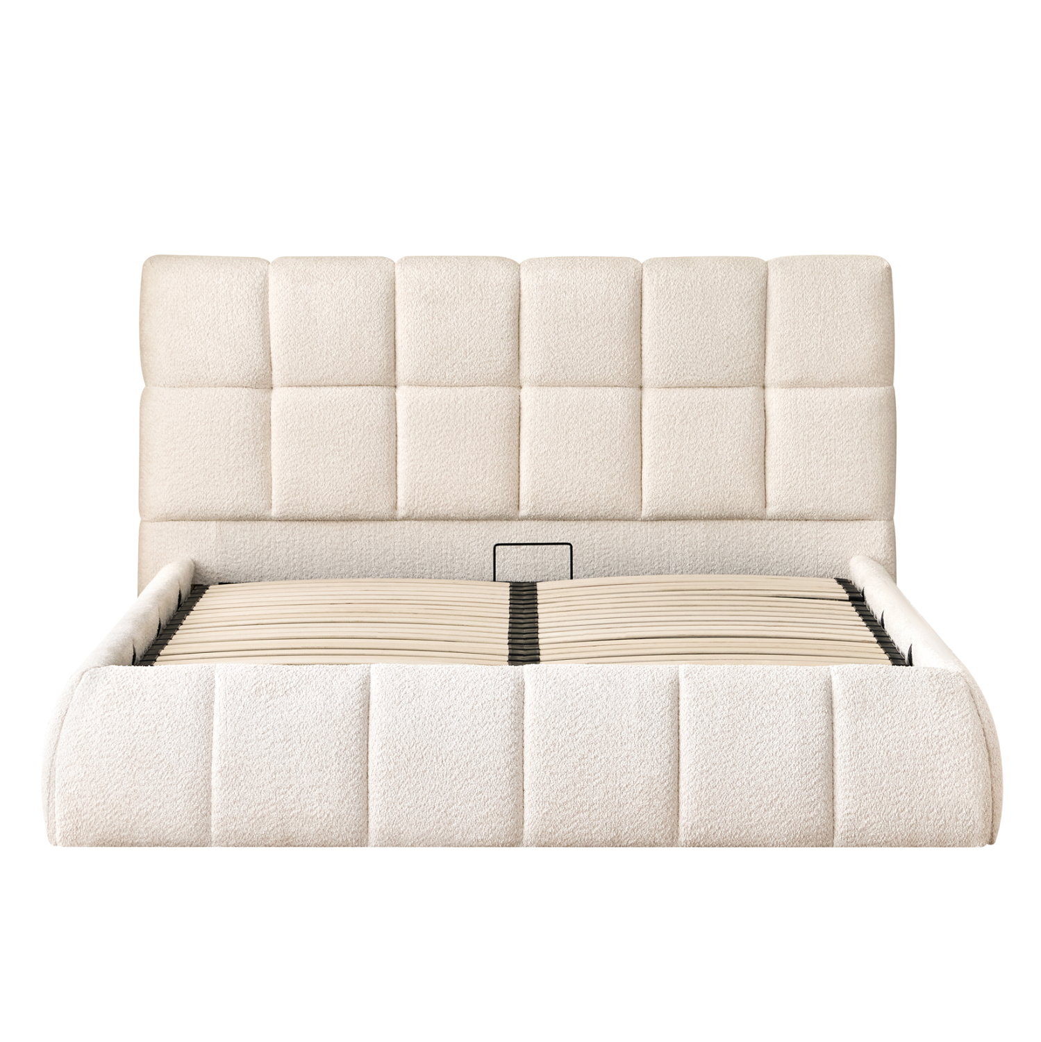 ΚΡΕΒΑΤΙ ΔΙΠΛΟ EDDY HM731.03 ΜΠΕΖ ΜΠΟΥΚΛΕ &amp; ΑΠΟΘΗΚΕΥΤΙΚΟΣ ΧΩΡΟΣ ΓΙΑ  ΣΤΡΩΜΑ 160x200εκ 4