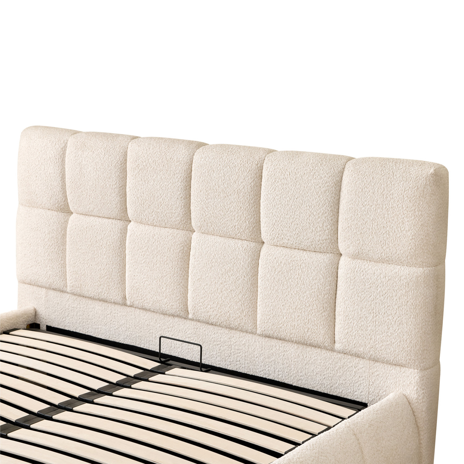 ΚΡΕΒΑΤΙ ΔΙΠΛΟ EDDY HM731.03 ΜΠΕΖ ΜΠΟΥΚΛΕ &amp; ΑΠΟΘΗΚΕΥΤΙΚΟΣ ΧΩΡΟΣ ΓΙΑ  ΣΤΡΩΜΑ 160x200εκ 7