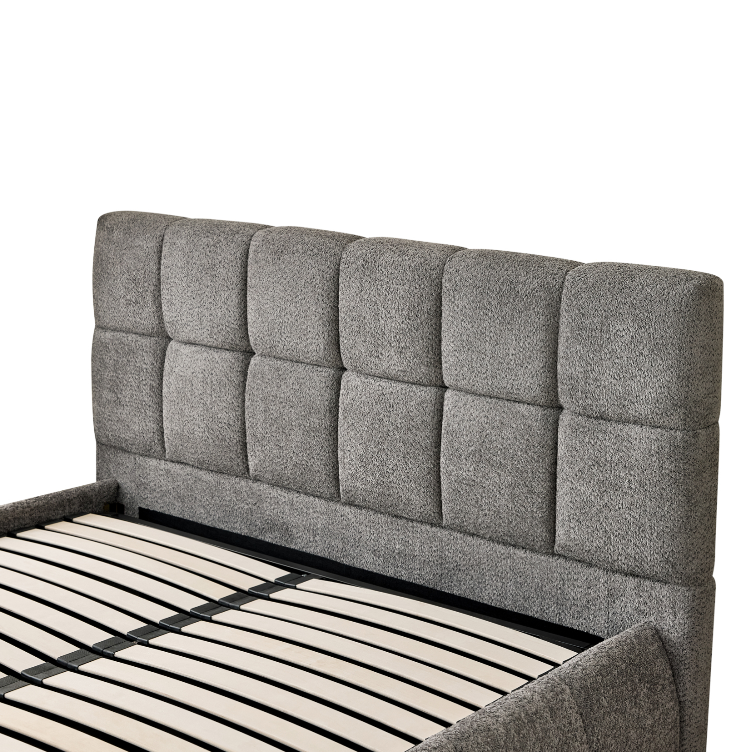 ΚΡΕΒΑΤΙ ΔΙΠΛΟ EDDY HM731.01 ΓΚΡΙ ΜΠΟΥΚΛΕ &amp; ΑΠΟΘΗΚΕΥΤΙΚΟΣ ΧΩΡΟΣ ΓΙΑ ΣΤΡΩΜΑ 160x200εκ 7