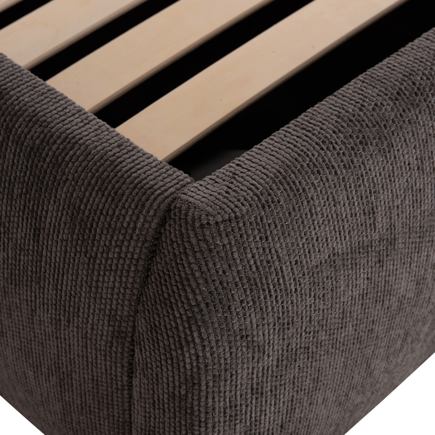 ΚΡΕΒΑΤΙ ΔΙΠΛΟ SANDRA HM732.01 ΓΚΡΙ ΥΦΑΣΜΑ &amp; ΑΠΟΘΗΚΕΥΤΙΚΟΣ ΧΩΡΟΣ ΓΙΑ ΣΤΡΩΜΑ 160x200εκ 7