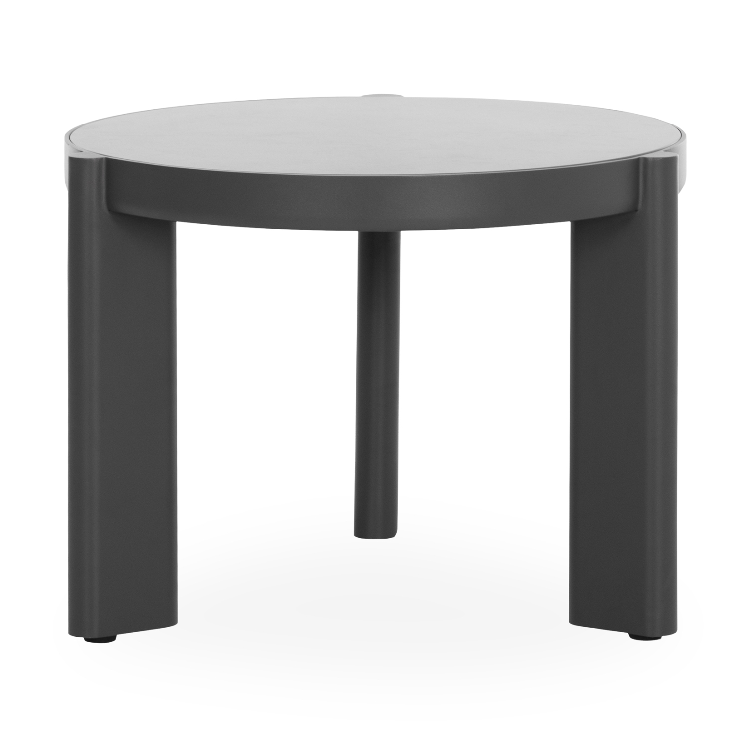 ΤΡΑΠΕΖΙ ΜΕΣΗΣ ΣΤΡΟΓΓΥΛΟ ABSOLUTION SM6466.01 ΑΛΟΥΜIΝΙΟ-SINTERED STONE ΓΚΡΙ Φ61x45Υεκ 1