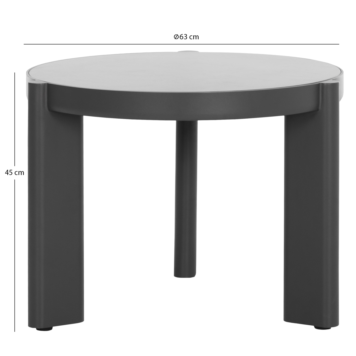 ΤΡΑΠΕΖΙ ΜΕΣΗΣ ΣΤΡΟΓΓΥΛΟ ABSOLUTION SM6466.01 ΑΛΟΥΜIΝΙΟ-SINTERED STONE ΓΚΡΙ Φ61x45Υεκ 2