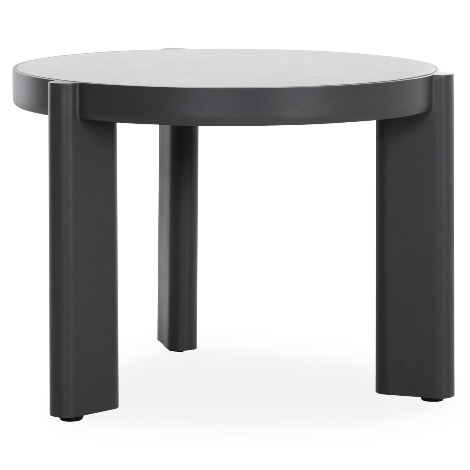 ΤΡΑΠΕΖΙ ΜΕΣΗΣ ΣΤΡΟΓΓΥΛΟ ABSOLUTION SM6466.01 ΑΛΟΥΜIΝΙΟ-SINTERED STONE ΓΚΡΙ Φ61x45Υεκ 5