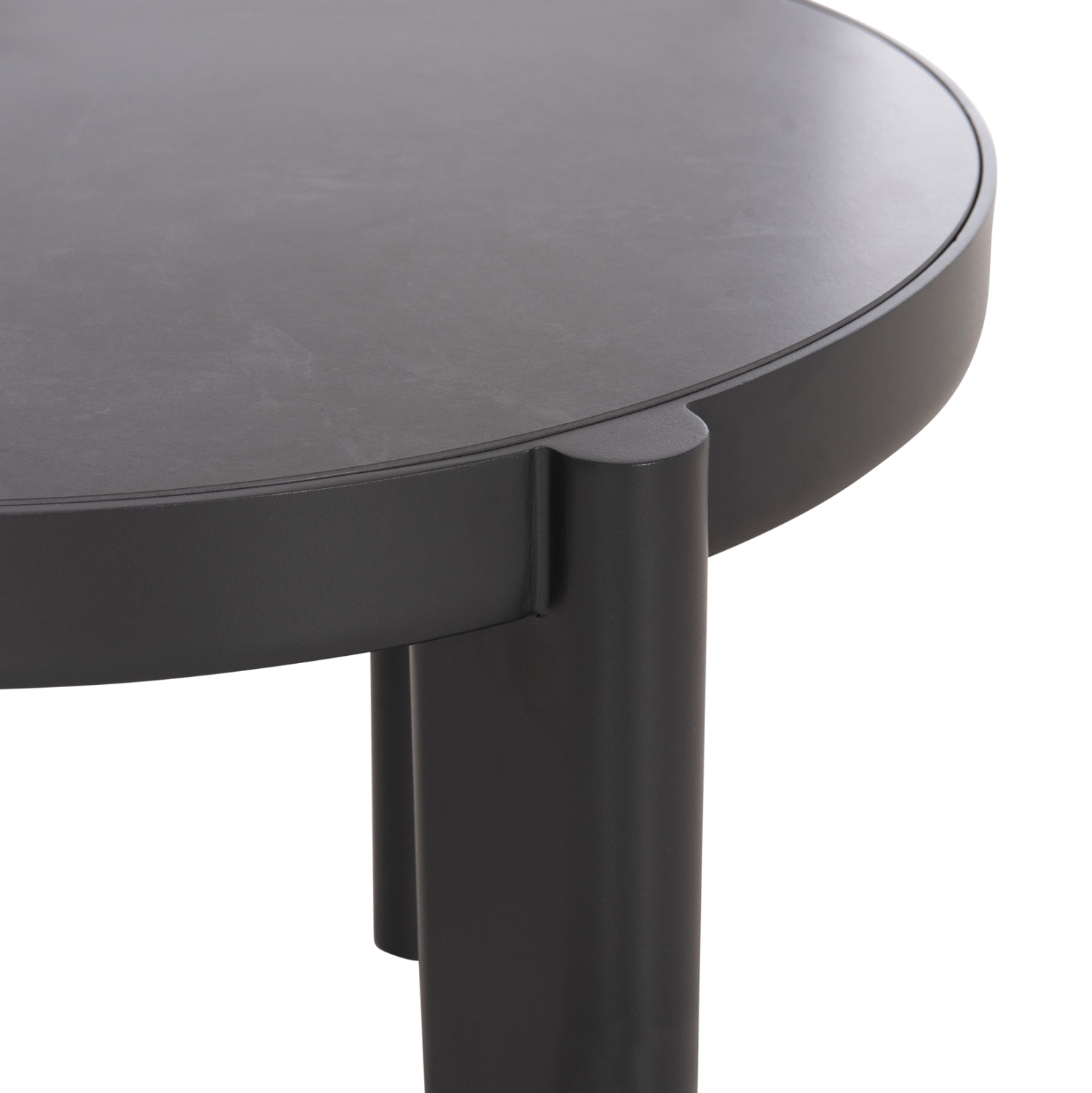 ΤΡΑΠΕΖΙ ΜΕΣΗΣ ΣΤΡΟΓΓΥΛΟ ABSOLUTION SM6466.01 ΑΛΟΥΜIΝΙΟ-SINTERED STONE ΓΚΡΙ Φ61x45Υεκ 6