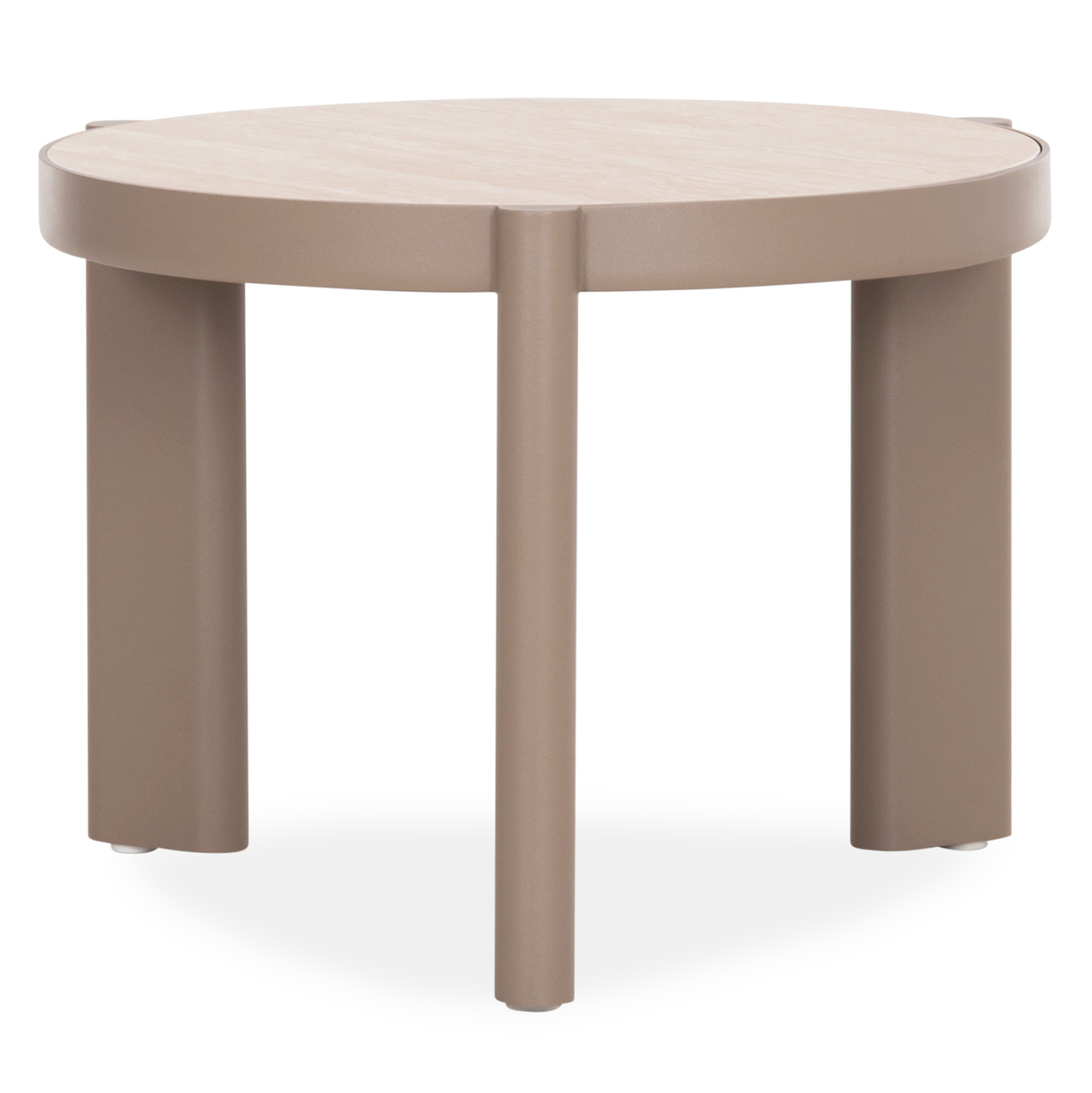 ΤΡΑΠΕΖΙ ΜΕΣΗΣ ΣΤΡΟΓΓΥΛΟ ABSOLUTION SM6466.02 ΑΛΟΥΜIΝΙΟ-SINTERED STONE ΜΠΕΖ Φ61x45Υεκ 1