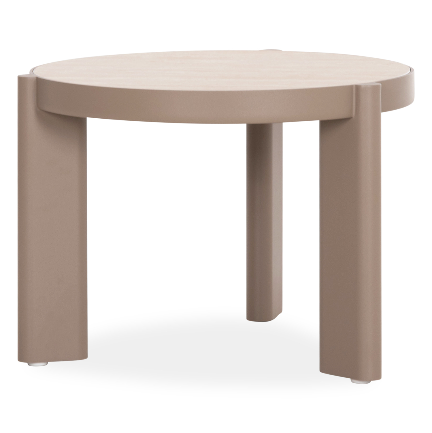 ΤΡΑΠΕΖΙ ΜΕΣΗΣ ΣΤΡΟΓΓΥΛΟ ABSOLUTION SM6466.02 ΑΛΟΥΜIΝΙΟ-SINTERED STONE ΜΠΕΖ Φ61x45Υεκ 5