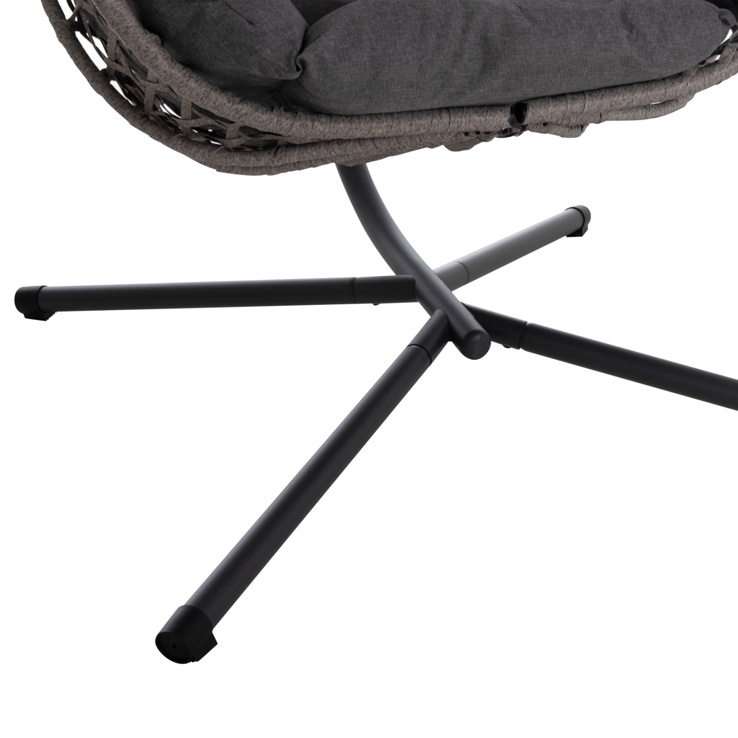 ΚΡΕΜΑΣΤΗ ΦΩΛΙΑ NESTA HM6468.01 ΓΚΡΙ ΜΕΤΑΛΛΟ &amp; P.E.RATTAN 100x100x190Υεκ. 10