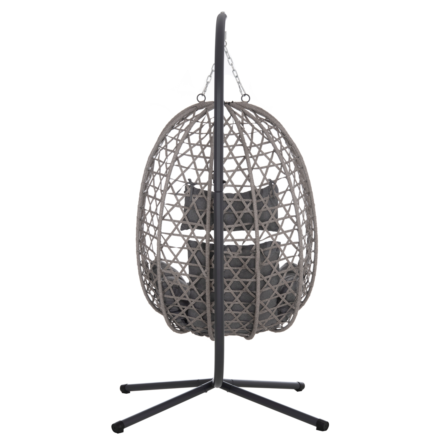 ΚΡΕΜΑΣΤΗ ΦΩΛΙΑ NESTA HM6468.01 ΓΚΡΙ ΜΕΤΑΛΛΟ &amp; P.E.RATTAN 100x100x190Υεκ. 6