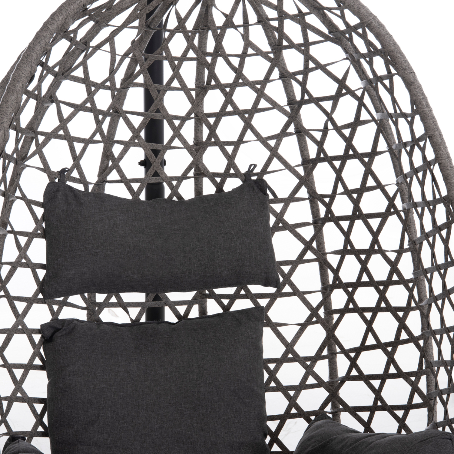 ΚΡΕΜΑΣΤΗ ΦΩΛΙΑ NESTA HM6468.01 ΓΚΡΙ ΜΕΤΑΛΛΟ &amp; P.E.RATTAN 100x100x190Υεκ. 7