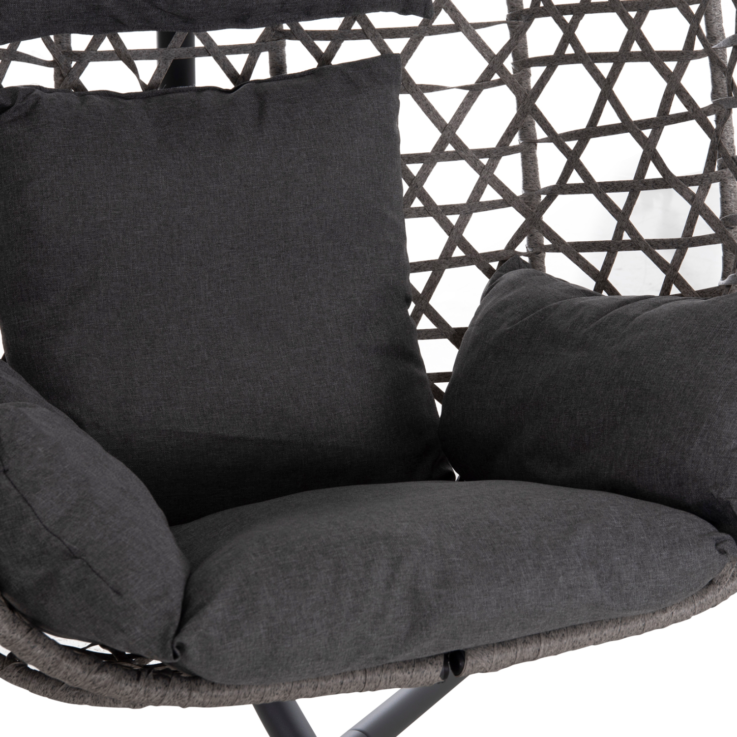 ΚΡΕΜΑΣΤΗ ΦΩΛΙΑ NESTA HM6468.01 ΓΚΡΙ ΜΕΤΑΛΛΟ &amp; P.E.RATTAN 100x100x190Υεκ. 8