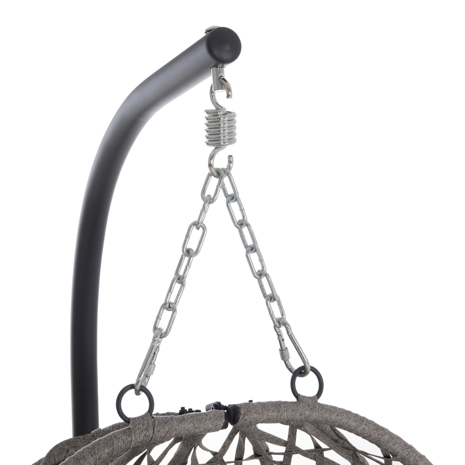 ΚΡΕΜΑΣΤΗ ΦΩΛΙΑ NESTA HM6468.01 ΓΚΡΙ ΜΕΤΑΛΛΟ &amp; P.E.RATTAN 100x100x190Υεκ. 9