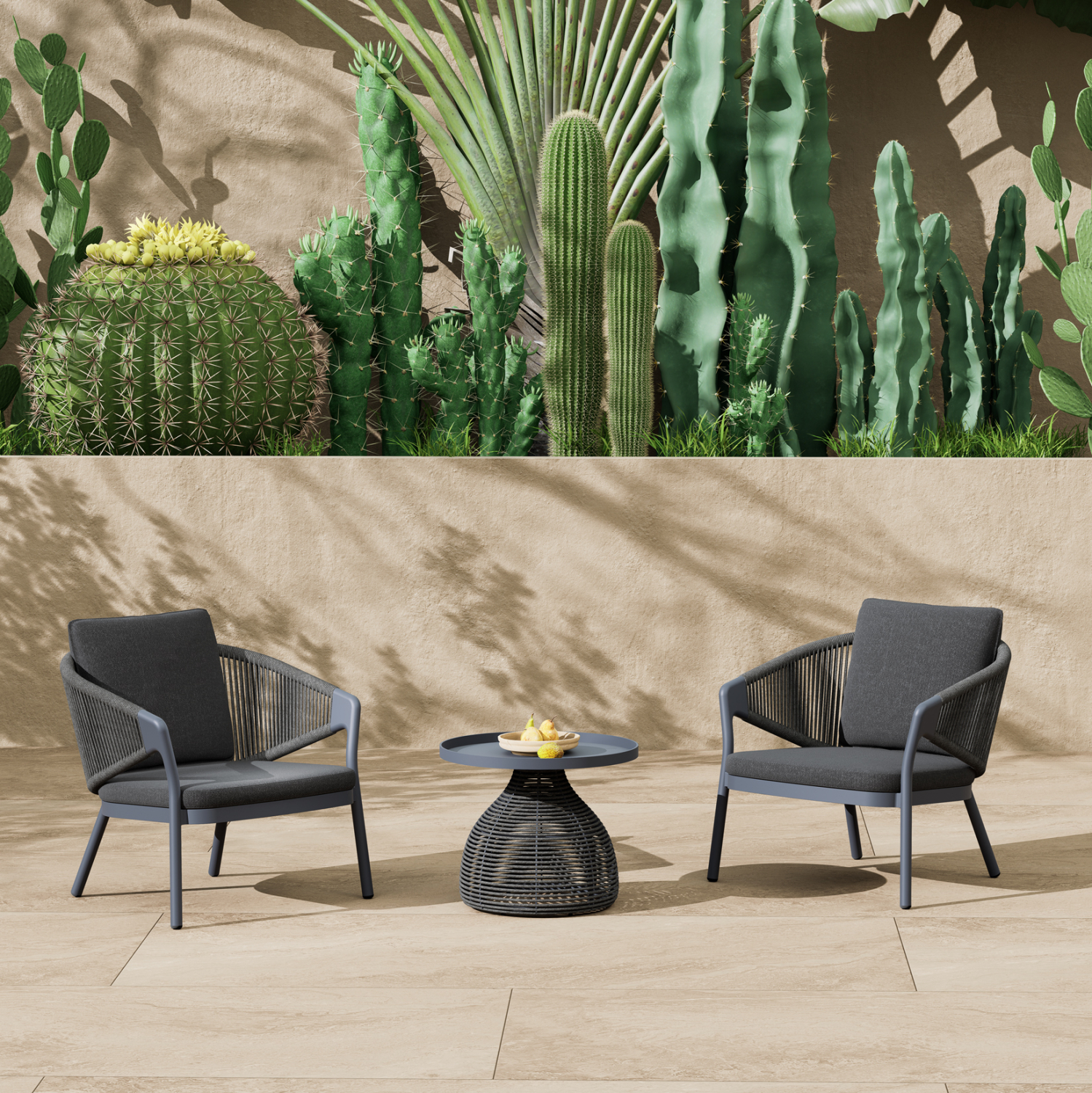 ΒΟΗΘΗΤΙΚΟ ΤΡΑΠΕΖΑΚΙ ΣΤΡΟΓΓΥΛΟ DRISCOLL HM6477.01 ΓΚΡΙ ΑΛΟΥΜΙΝΙΟ &amp; ΣΧΟΙΝΙ Φ55x45Υεκ. 2