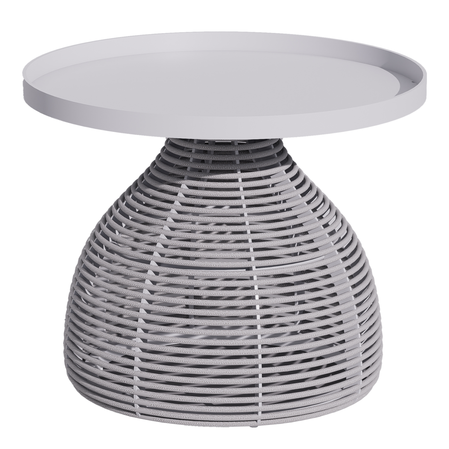 ΒΟΗΘΗΤΙΚΟ ΤΡΑΠΕΖΑΚΙ ΣΤΡΟΓΓΥΛΟ DRISCOLL HM6477.02 ΚΡΕΜ ΑΛΟΥΜΙΝΙΟ-ΑΝΟΙΧΤΟ ΓΚΡΙ ΣΧΟΙΝΙ Φ55x45Υ 1