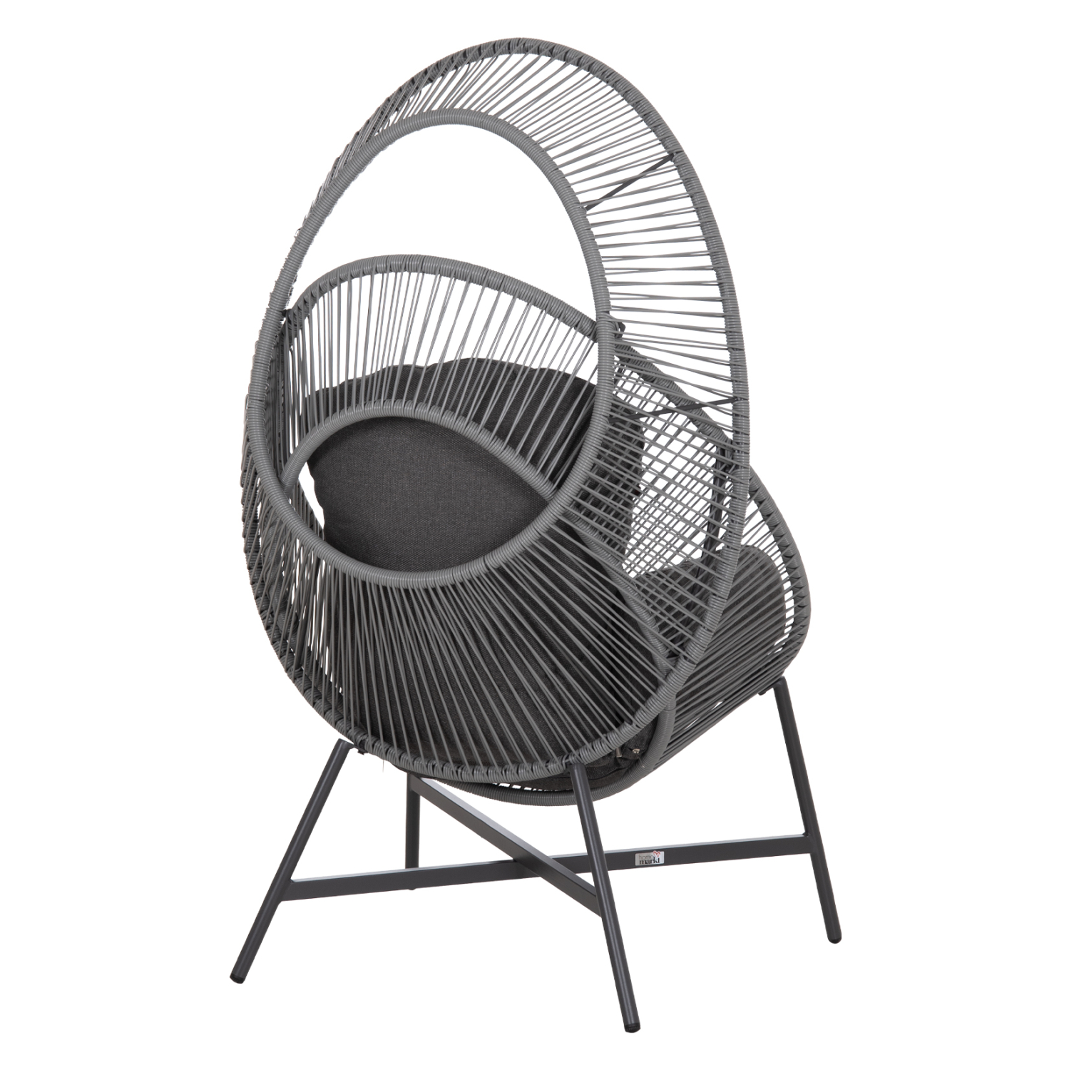 ΠΟΛΥΘΡΟΝΑ-ΦΩΛΙΑ RULER HM6506.01 ΓΚΡΙ ΜΕΤΑΛΛΟ-P.E.RATTAN-ΜΑΞΙΛΑΡΙΑ 90x85x154Υεκ 5