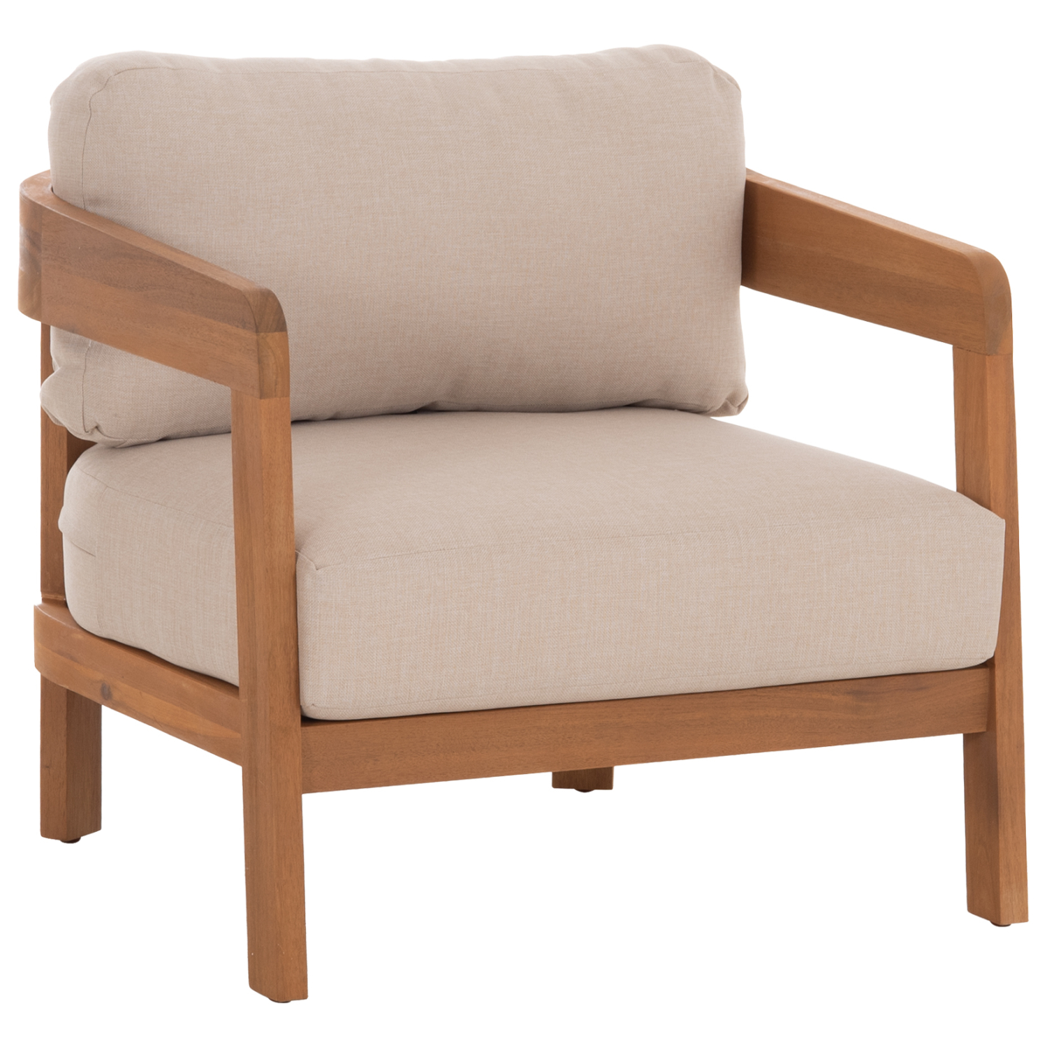 ΠΟΛΥΘΡΟΝΑ LOUNGE ΕΞ.ΧΩΡΟΥ SOLARA HM6513 ΞΥΛΟ ΑΚΑΚΙΑΣ ΦΥΣΙΚΟ-ΜΑΞΙΛΑΡΙΑ ΕΚΡΟΥ 75x70x75Υεκ 1